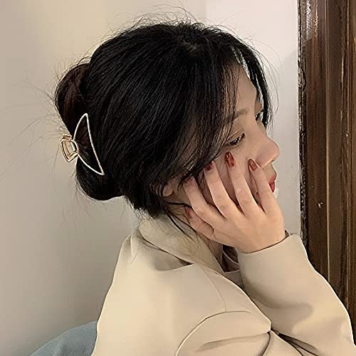 ANNACREATIONS Golden Circle Large Metal Butterfly Hair Clip with Tassel - Elegant Hair Claw Clutch for Women & Girls (Style-7) | Perfect for Weddings, Parties and Everyday Hair Accessories