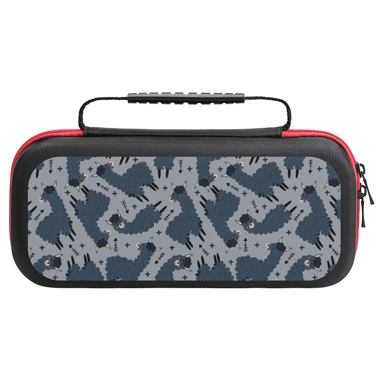 Dark Llama Printed Travel Case for Nintendo Switch Lite - Portable Storage Bag for Console & Accessories | Perfect for Gaming On-The-Go, Commuting & Travel Protection