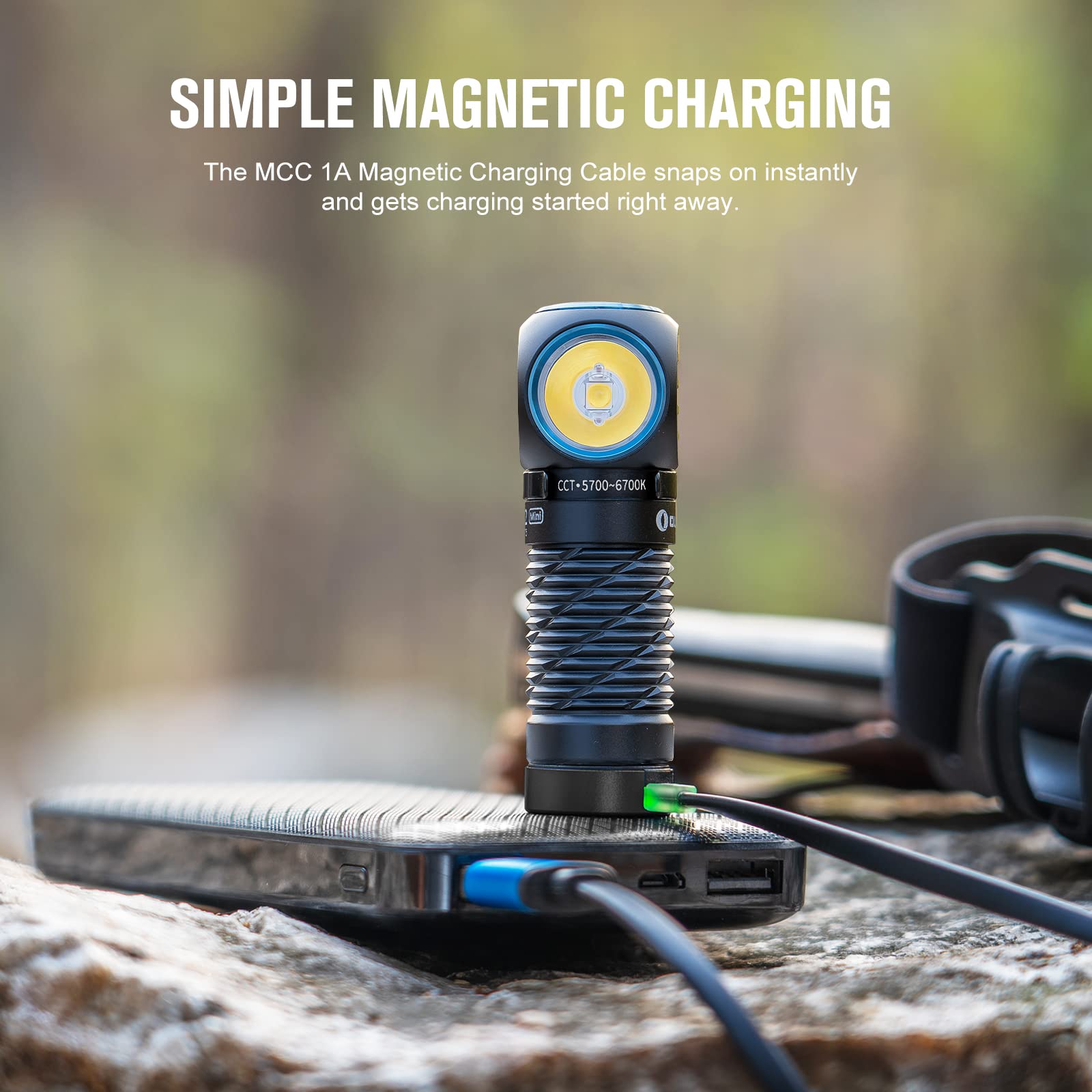 Olight Perun 2 Mini Rechargeable Headlamp - 1100 Lumens LED Right Angle Flashlight with Red Light Mode for Camping, Hiking, Running & Work | Compact Hands-Free Lighting for Outdoor Adventures, Night Jogging & DIY Projects - Black