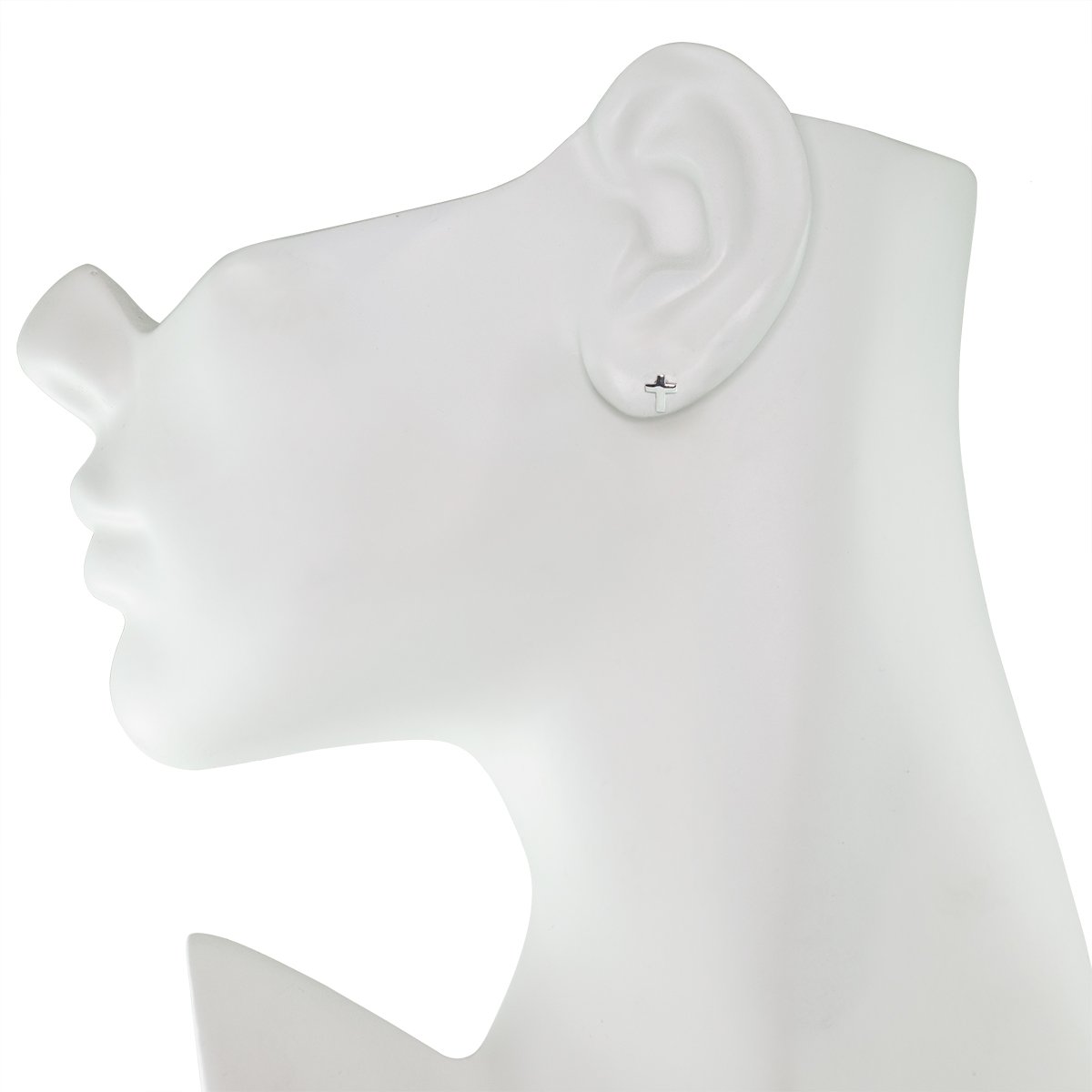 Sterling Silver Cross Stud Earrings for Women - Hypoallergenic Religious Jewelry - Perfect for Church, Gifts & Everyday Wear