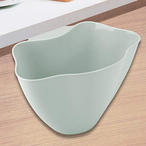 Vbestlife Hanging Trash Bin - 8 x 6 x 5.5 Inch Small Kitchen Waste Basket, Under Cabinet Garbage Can for Home, Office, Bathroom - Space Saving Gray Trash Bin for Cupboard Door Mounting & Compact Spaces