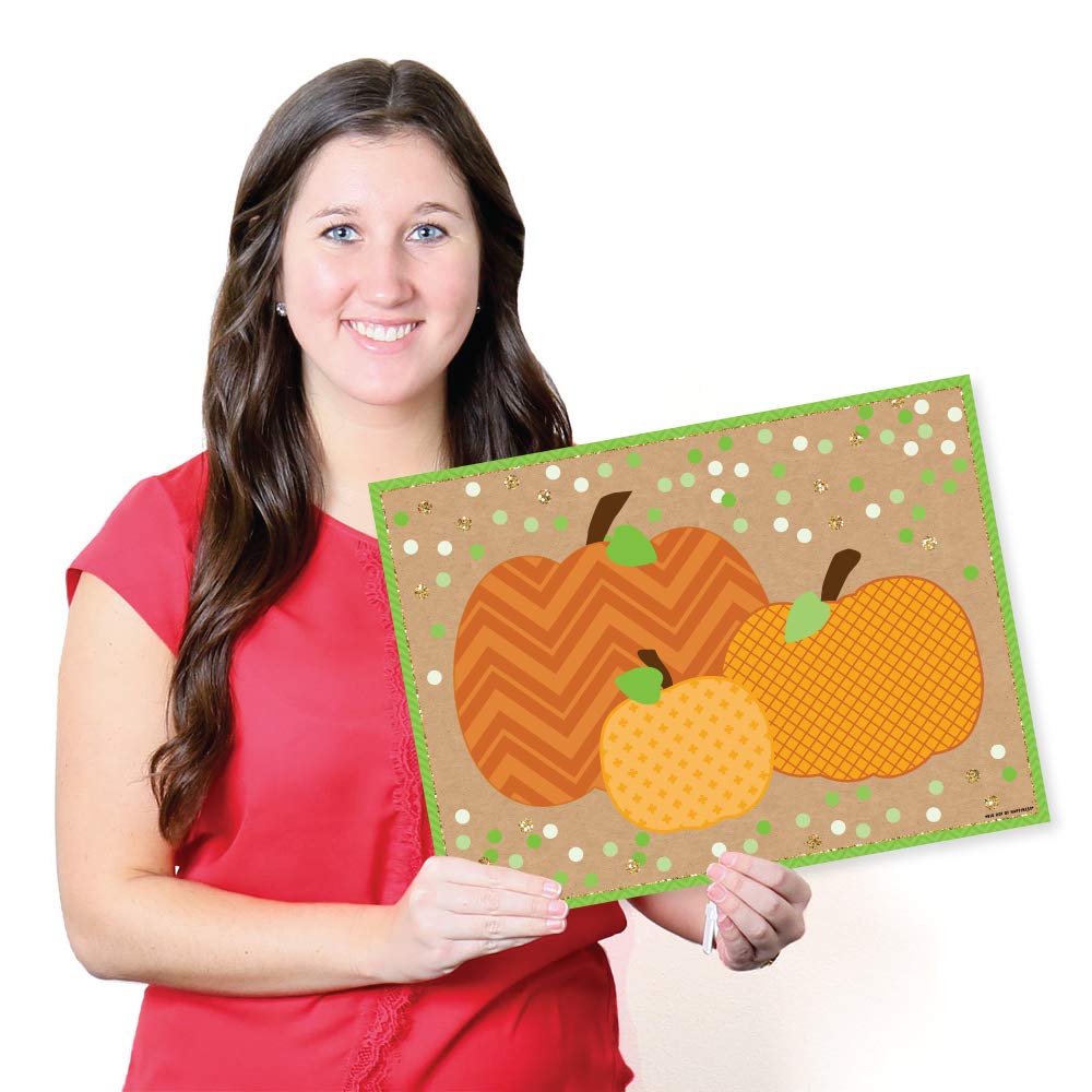 Big Dot of Happiness Pumpkin Patch Party Table Decorations - 16-Piece Set for Fall, Halloween & Thanksgiving Celebrations - Perfect for Seasonal Gatherings, Holiday Dinners, and Festive Home Decor