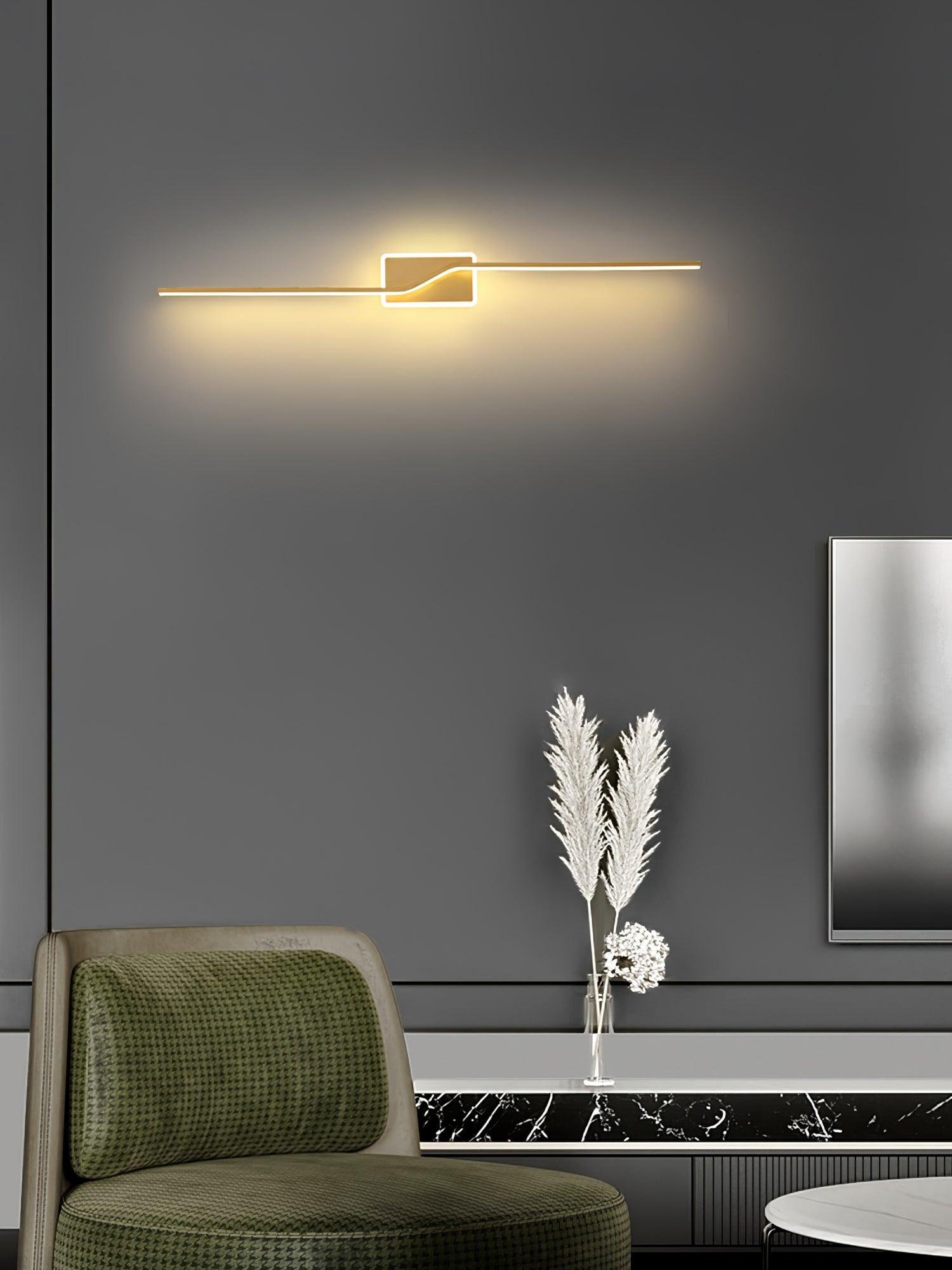 Modern LED Linear Strip Wall Light for Home & Office - Dimmable, Energy-Efficient Ambient Lighting for Bedroom, Living Room, Kitchen, and Commercial Spaces