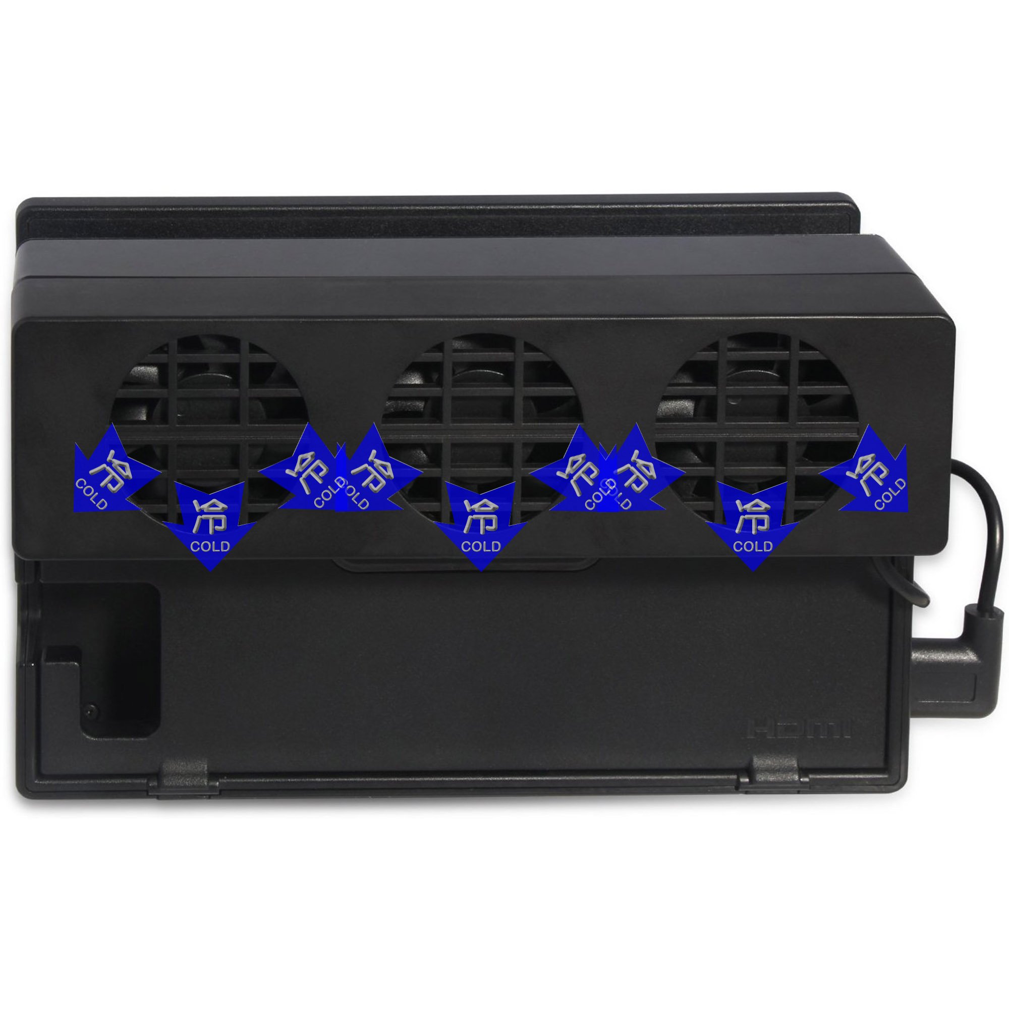 Mcbazel DOBE Nintendo Switch External Dock Cooling Stand with 3 Fans - Portable Cooling System for Switch/OLED/Lite Gaming Consoles - Perfect for Long Gaming Sessions & Travel Use