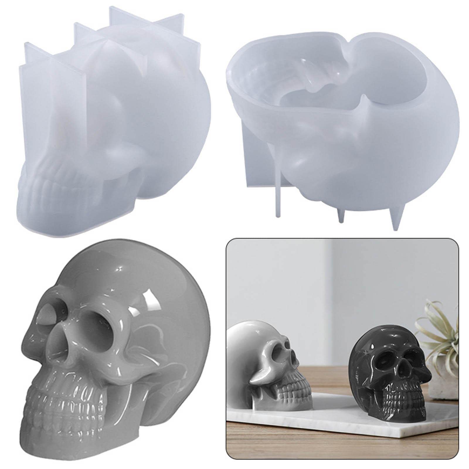 3D Skull Candle Mold for DIY Crafts & Jewelry Making - Halloween Party Decor