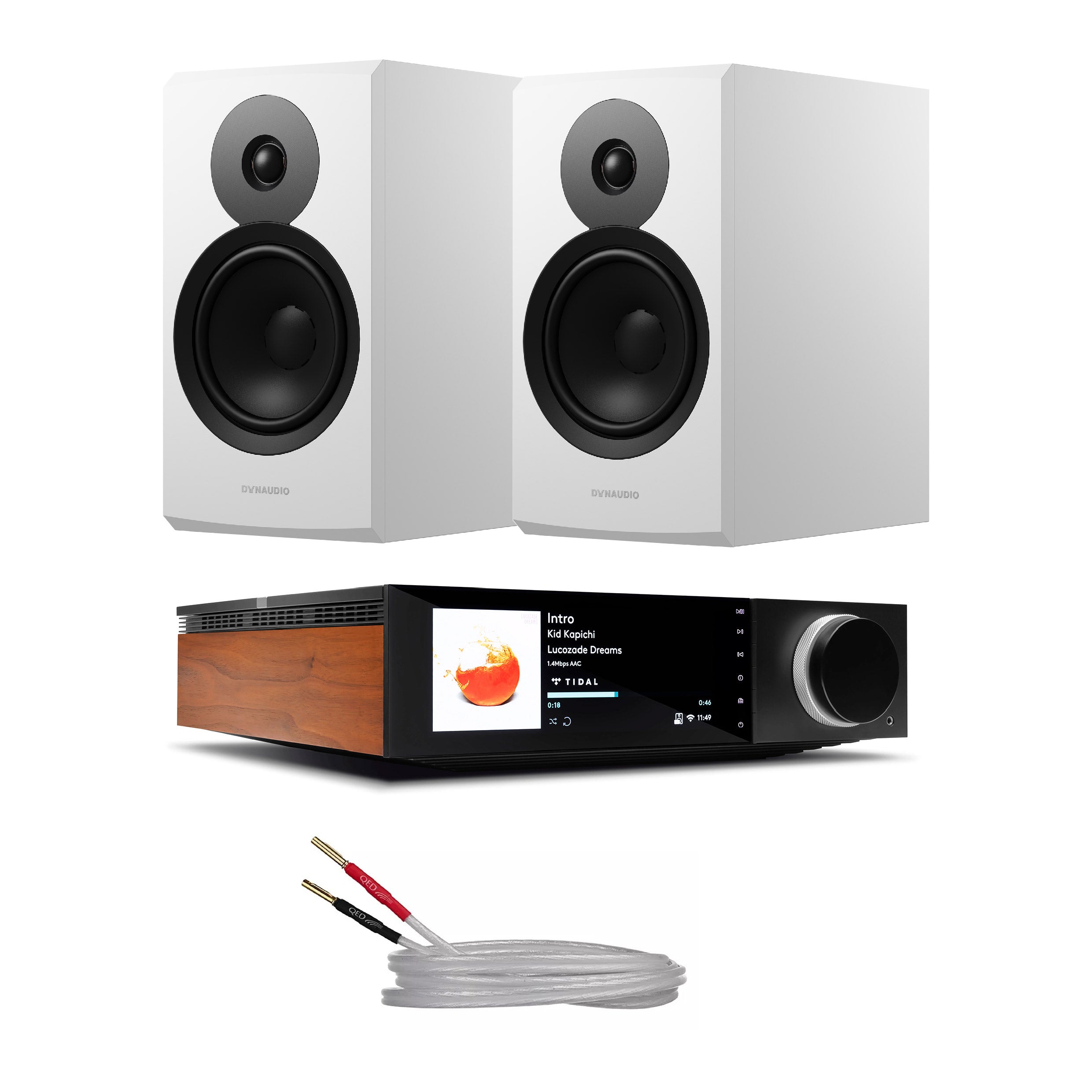 Dynaudio Emit 20 Bookshelf Speakers & Amplifier Bundle - High-Fidelity Audio System for Home Theater, Music Listening, and Studio Monitoring