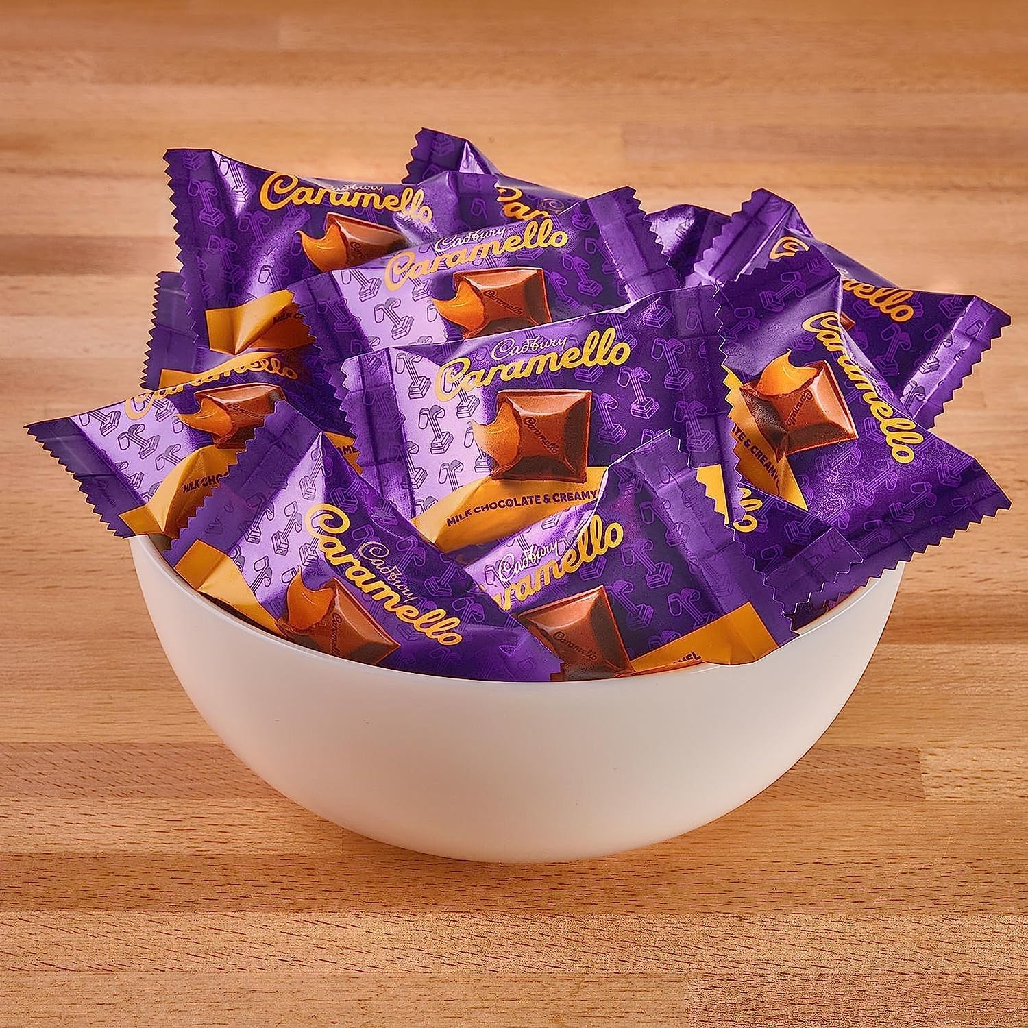Cadbury Caramello Miniatures Milk Chocolate with Creamy Caramel Squares Candy - 3lb Bulk Bag for Parties, Gifts & Dessert Toppings