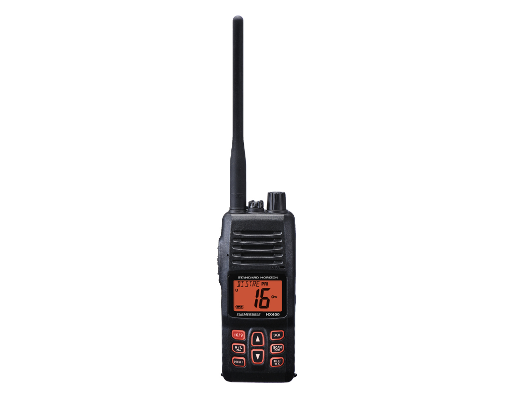 Standard Horizon HX400 5W Handheld VHF Marine Radio - Waterproof Floating VHF Radio with GPS & DSC for Boating, Sailing, Fishing & Emergency Communication