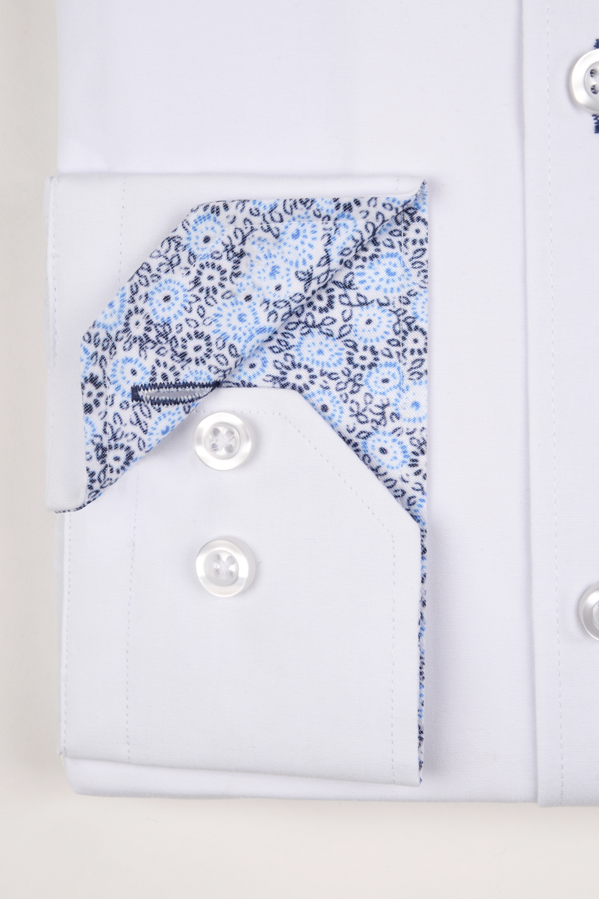 BENSON White Penny Collar Shirt with Collar Bar - Classic Men's Dress Shirt for Business, Wedding & Formal Occasions