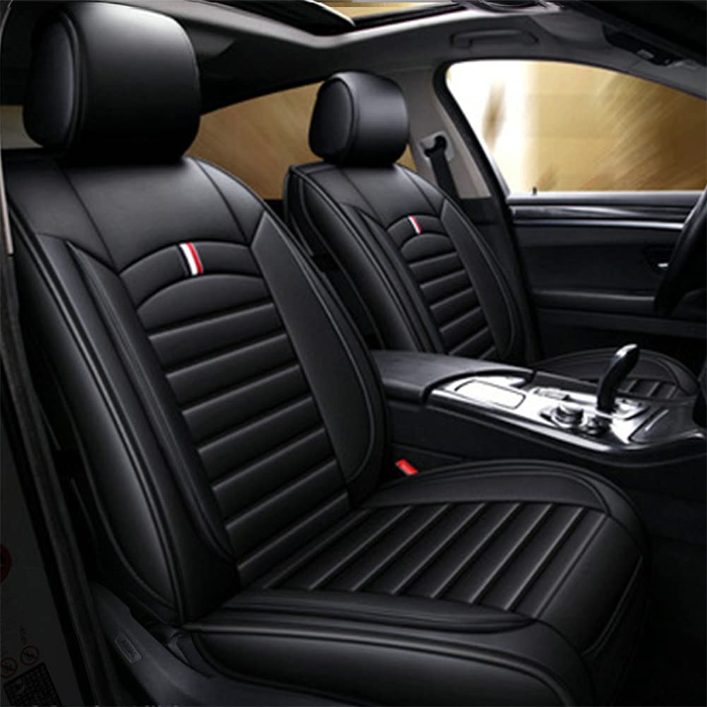 Premium Genuine Leather Car Seat Covers for Dacia Duster Prestige - Waterproof, Durable & Airbag-Compatible Black Seat Protectors | Perfect for Luxury Car Interiors, Long Drives & Family Protection