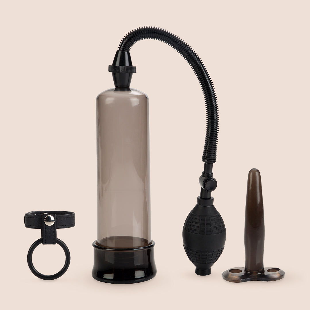 Optimum Series™ Rock Hard™ Pump Kit - Penis Enhancement Pump, Cock Ring, Anal Plug for Men | Improve Performance & Pleasure in Bedroom & Intimate Moments
