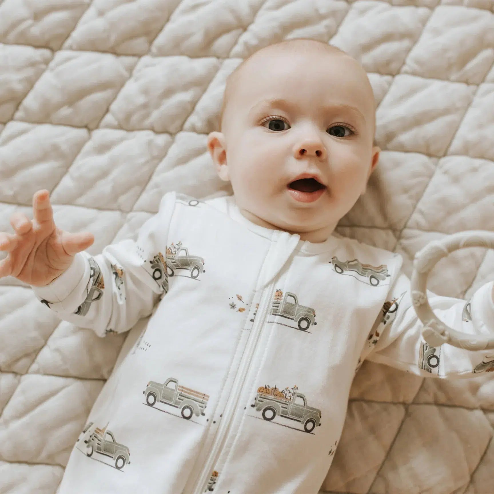 Organic Baby Zipper Footie Pajamas by Petit Lem - Soft Pumpkin Print for Cozy Sleep & Playtime | Perfect for Infants & Toddlers, Daycare & Bedtime