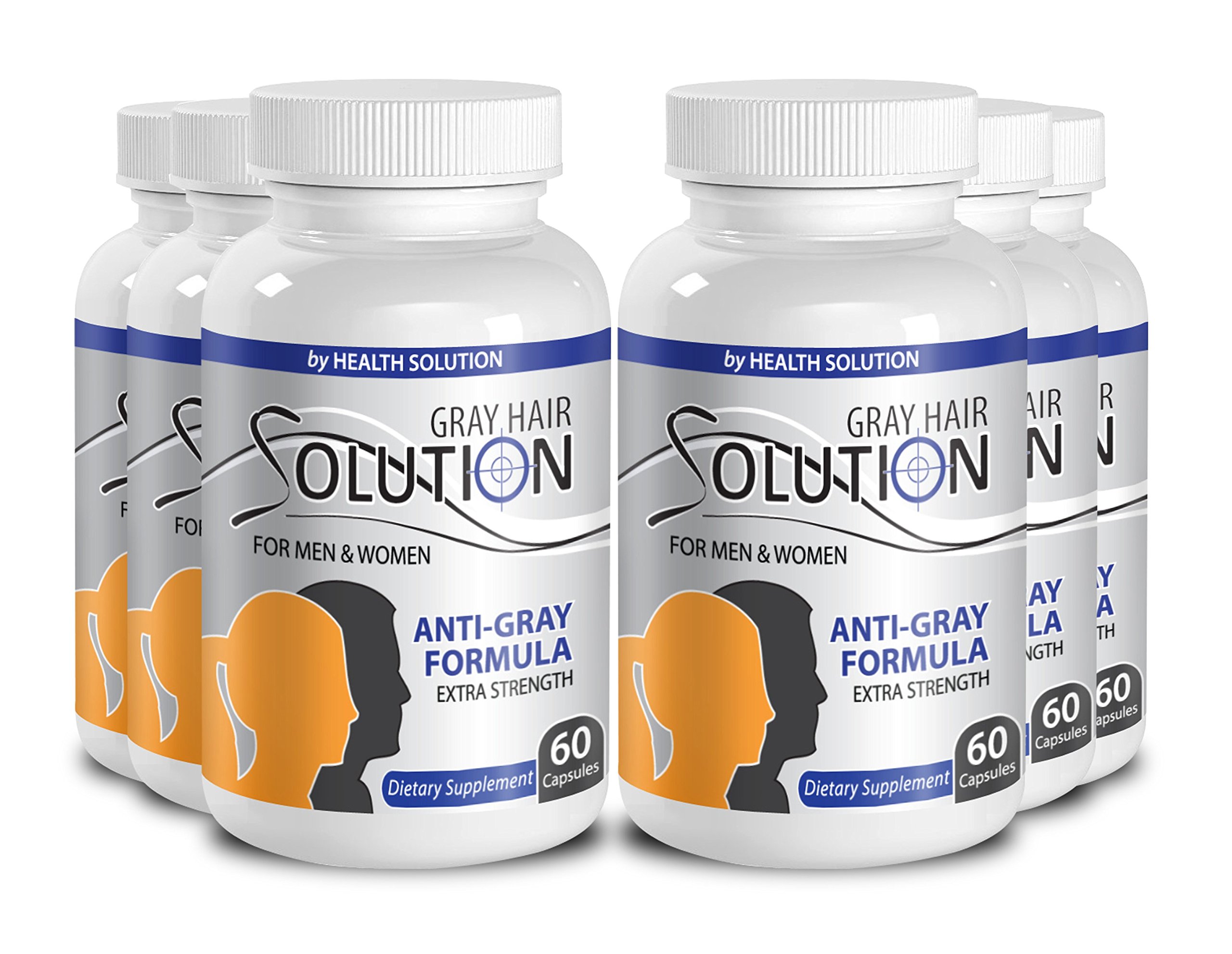 Pure Biotin for Hair Growth - Gray Hair Solution for Men & Women - Healthy Hair Supplements (6 Bottles, 360 Capsules) - Promotes Thicker, Stronger Hair for Daily Wellness & Beauty Routine