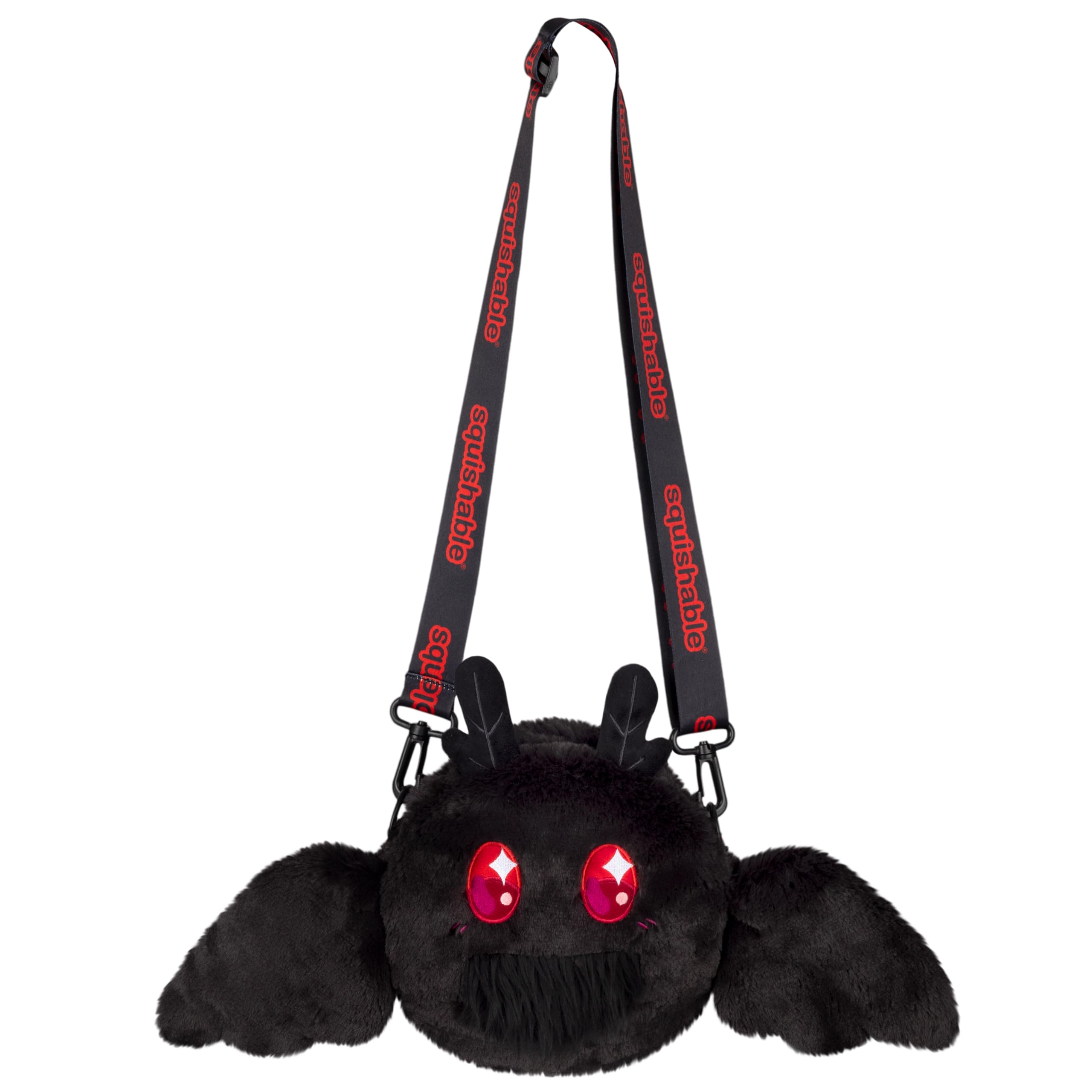 Squishable Baby Mothman Fuzzy Crossbody Bag - Cute Plush Shoulder Purse for Cosplay, Halloween & Kawaii Fashion Accessories | Perfect for Conventions, Gift Giving & Everyday Use