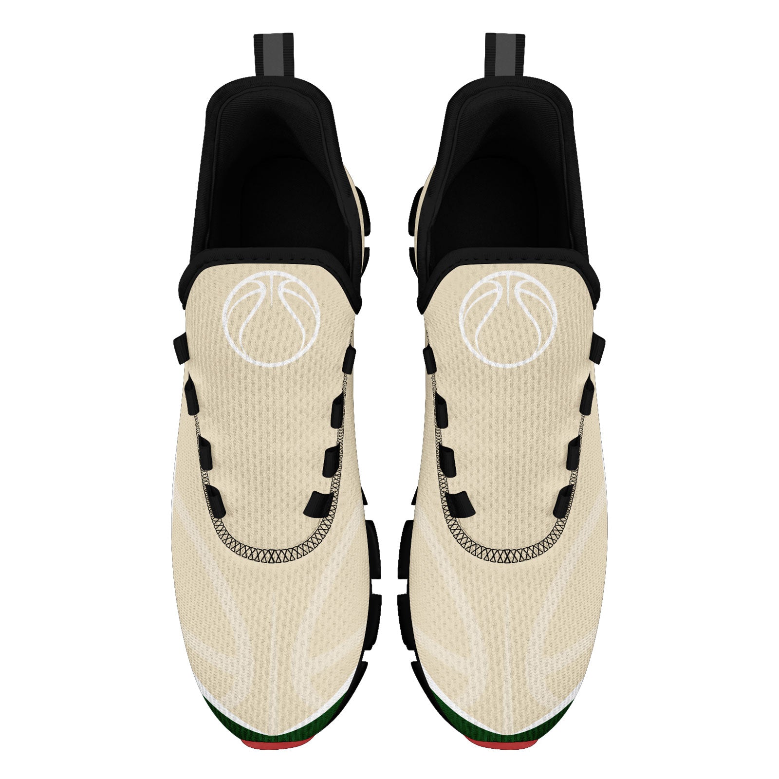 Custom Green Cream Maxsoul Sneakers - Personalized Comfort Shoes FN003XD D020391 Size 14 | Trendy Casual Wear for Men & Women, Perfect for Walking, Gym, and Street Fashion