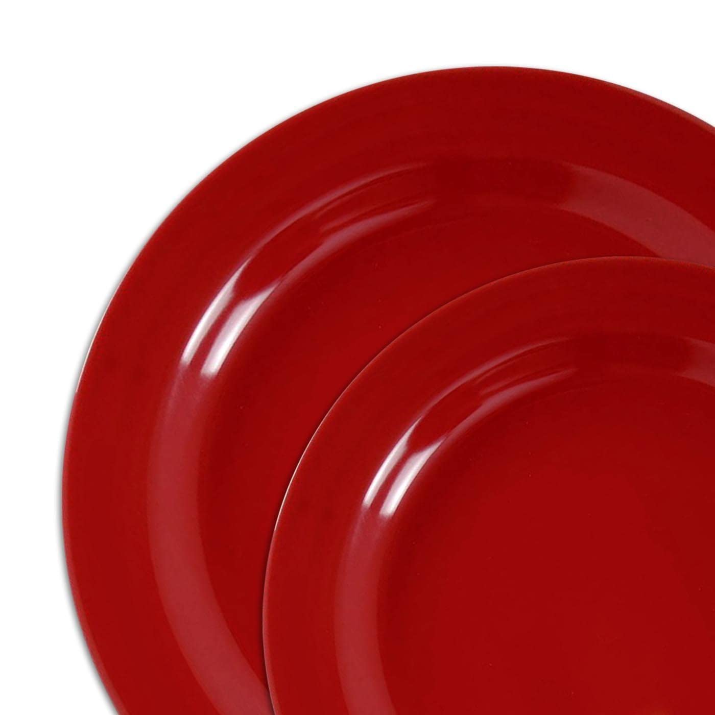 Red Combo Plate Set for 120 Guests - Elegant Dinnerware for Weddings, Parties & Catering Events