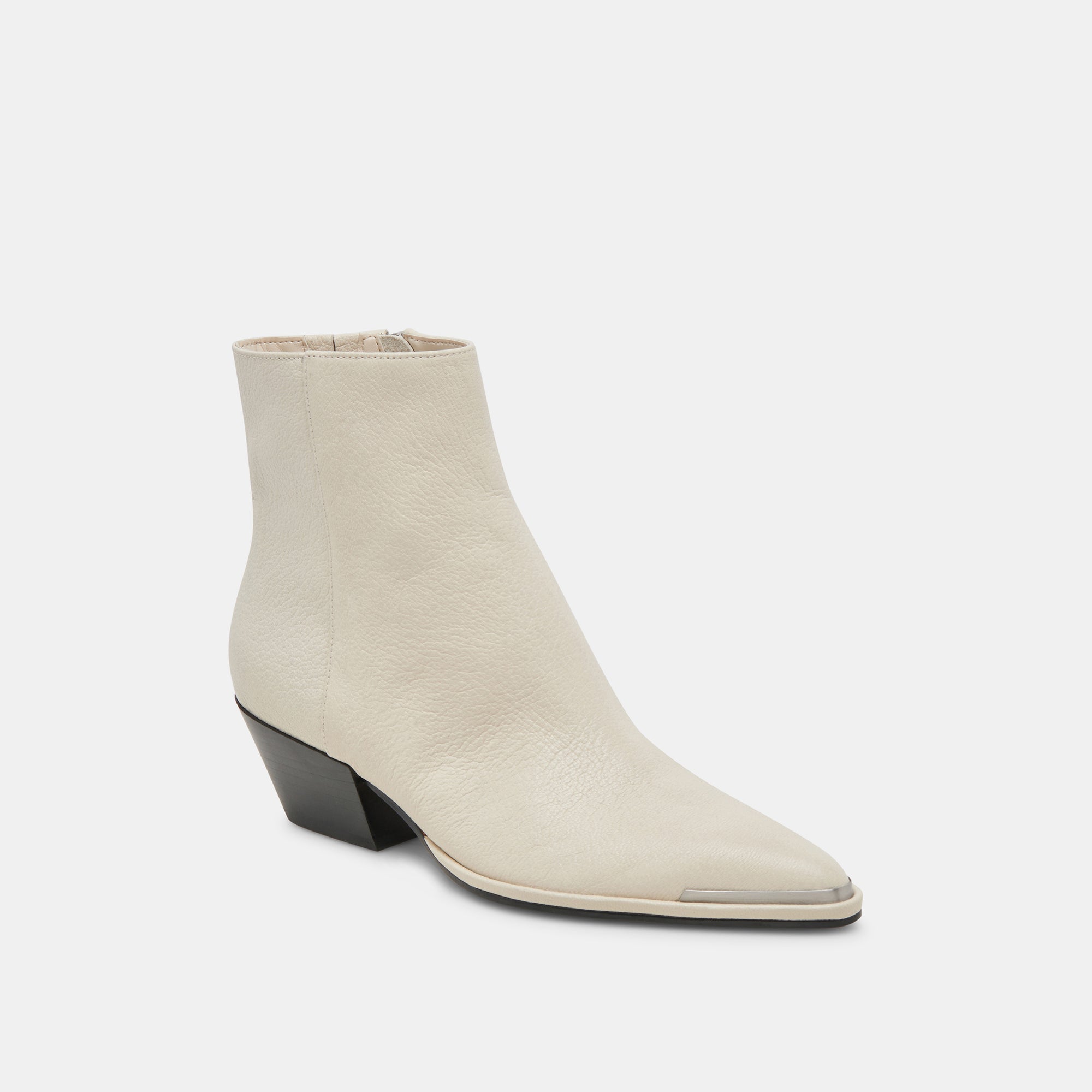NONAH Women's Ivory Leather Booties - Stylish Ankle Boots for Fall & Winter | Perfect for Casual Outfits, Office Wear & Date Nights