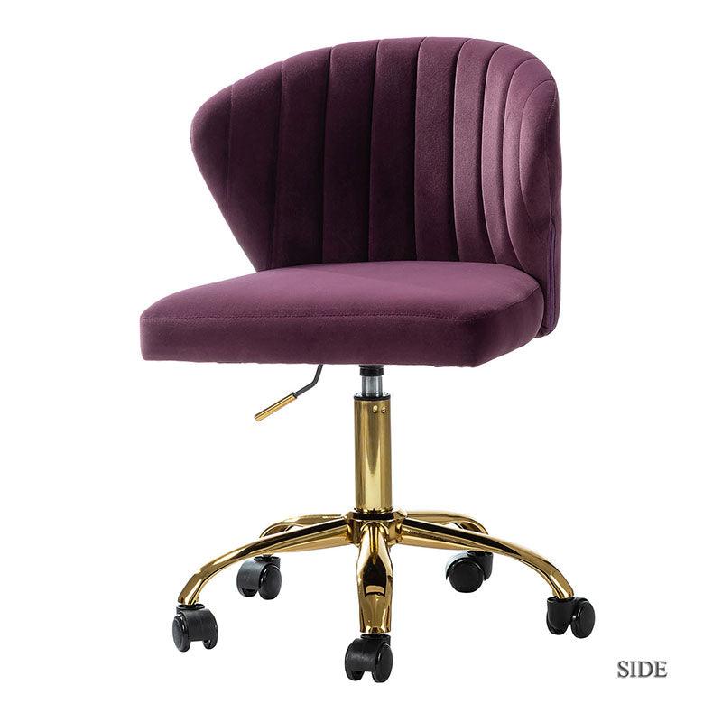 Premium Chandra Velvet Office Chair - Ergonomic Executive Desk Chair with Lumbar Support for Home & Office Workspaces - Comfortable Modern Computer Chair for Long Hours of Sitting