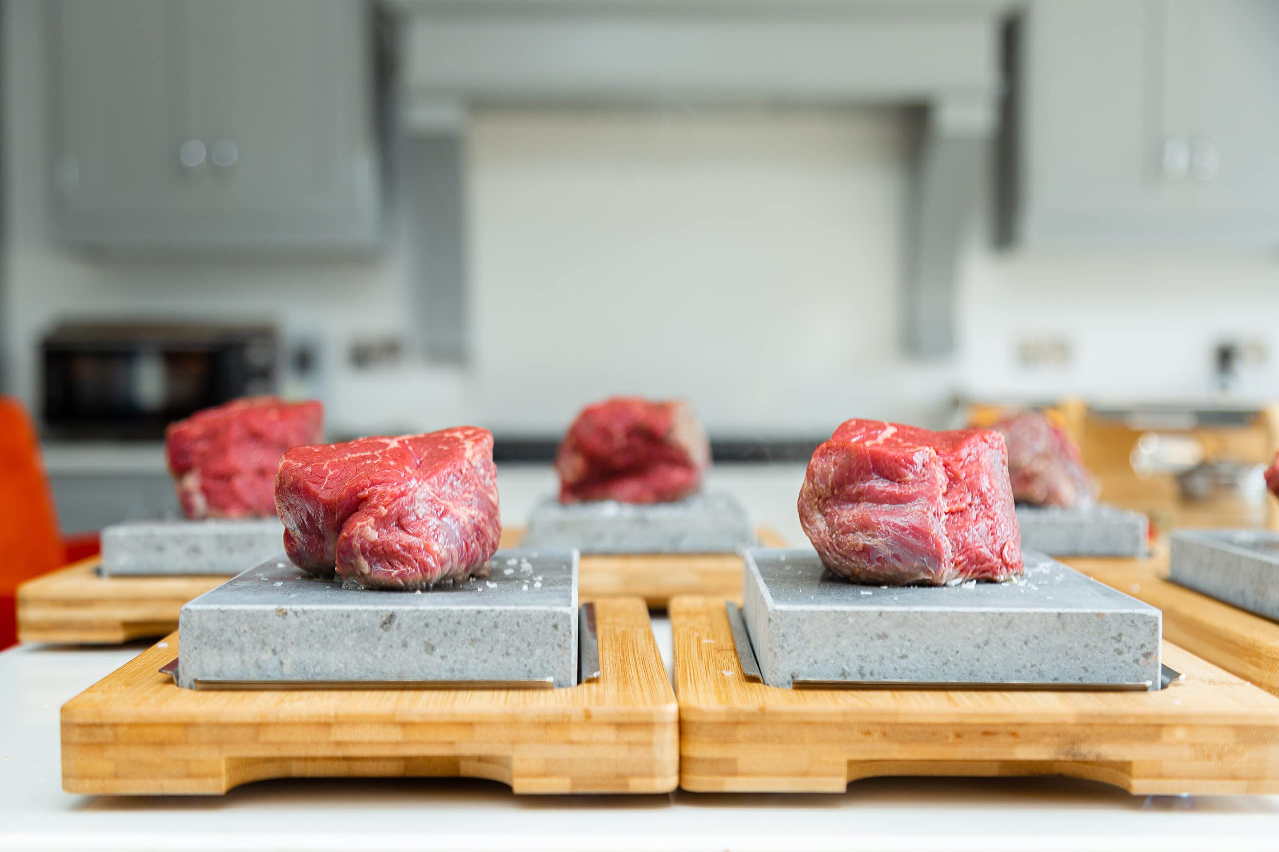 Premium Black Rock Grill Steak Stone Set - Natural Lava Cooking Stone with Steak Knife & Heat-Resistant Gloves for Perfect Steak, Seafood & BBQ at Home | Unique Gift for Grill Lovers