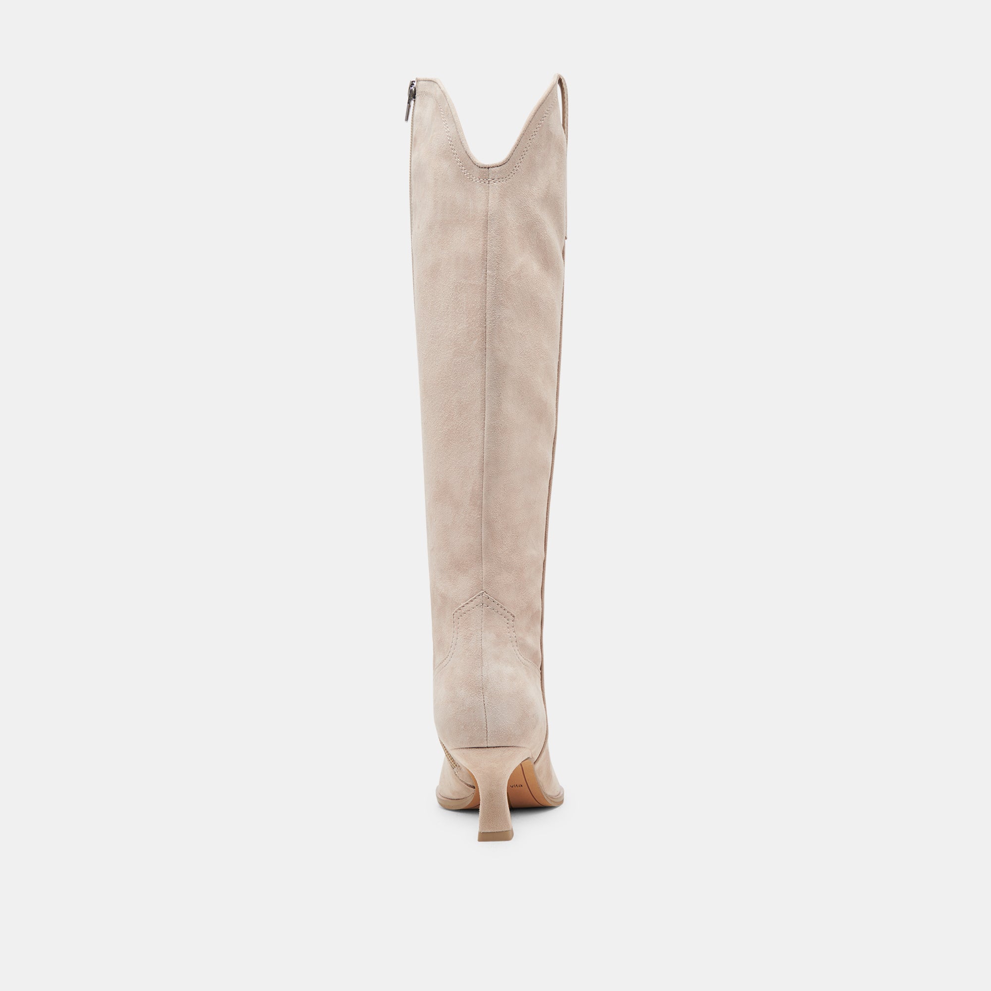 Ariana Wide Calf Boots in Taupe Suede - Comfortable & Stylish Boots for Women with Wide Calves, Perfect for Fall & Winter Outfits, Office Wear & Casual Occasions