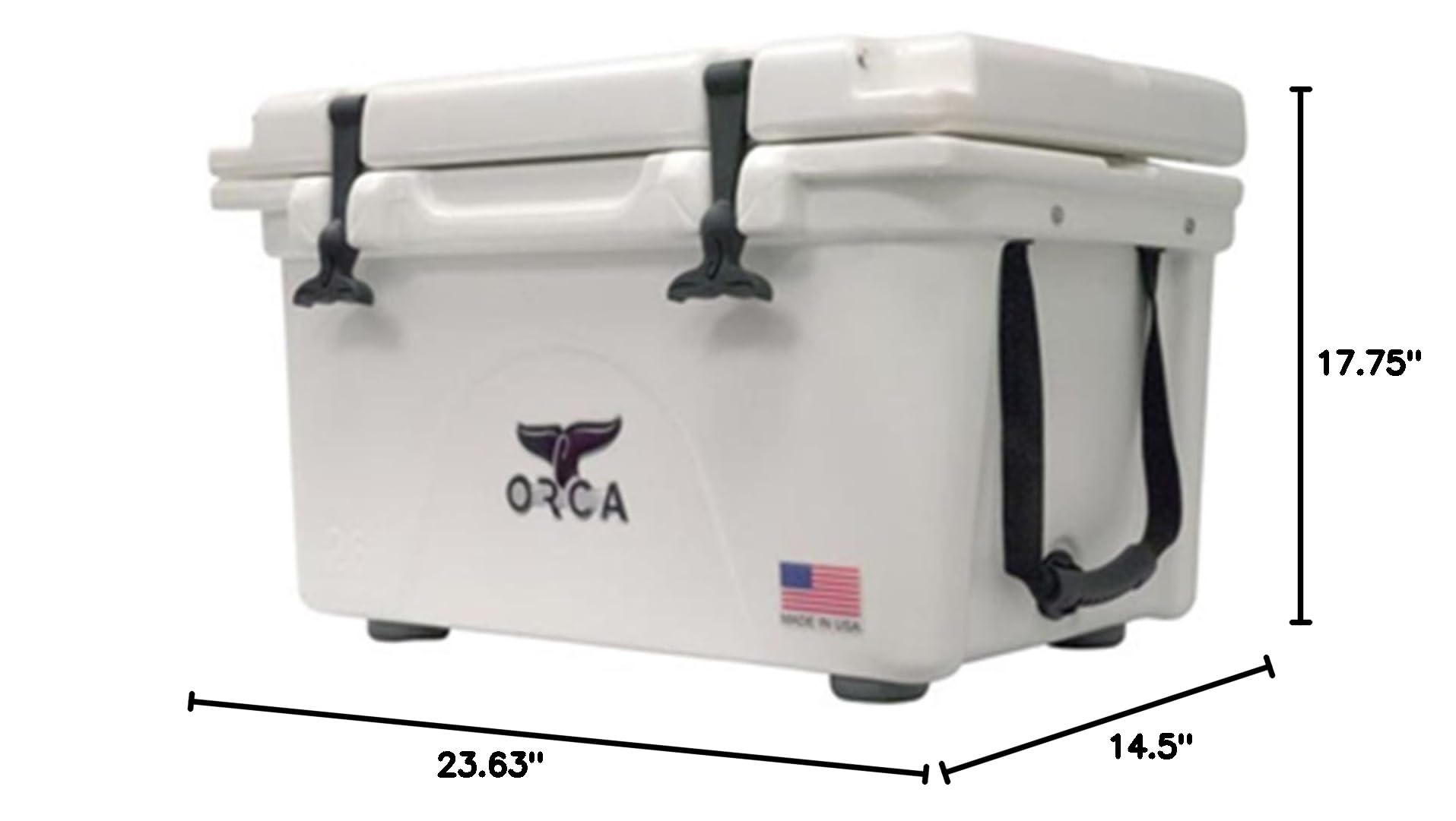 ORCA BW0260ORCORCA 26-Quart White Aluminum Cooler - Perfect for Camping, Beach Trips, and Outdoor Adventures
