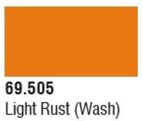 Vallejo Light Rust Wash 17ml - Realistic Weathering Effect Paint for Miniatures & Models - Perfect for Warhammer, Dioramas & Scale Model Painting
