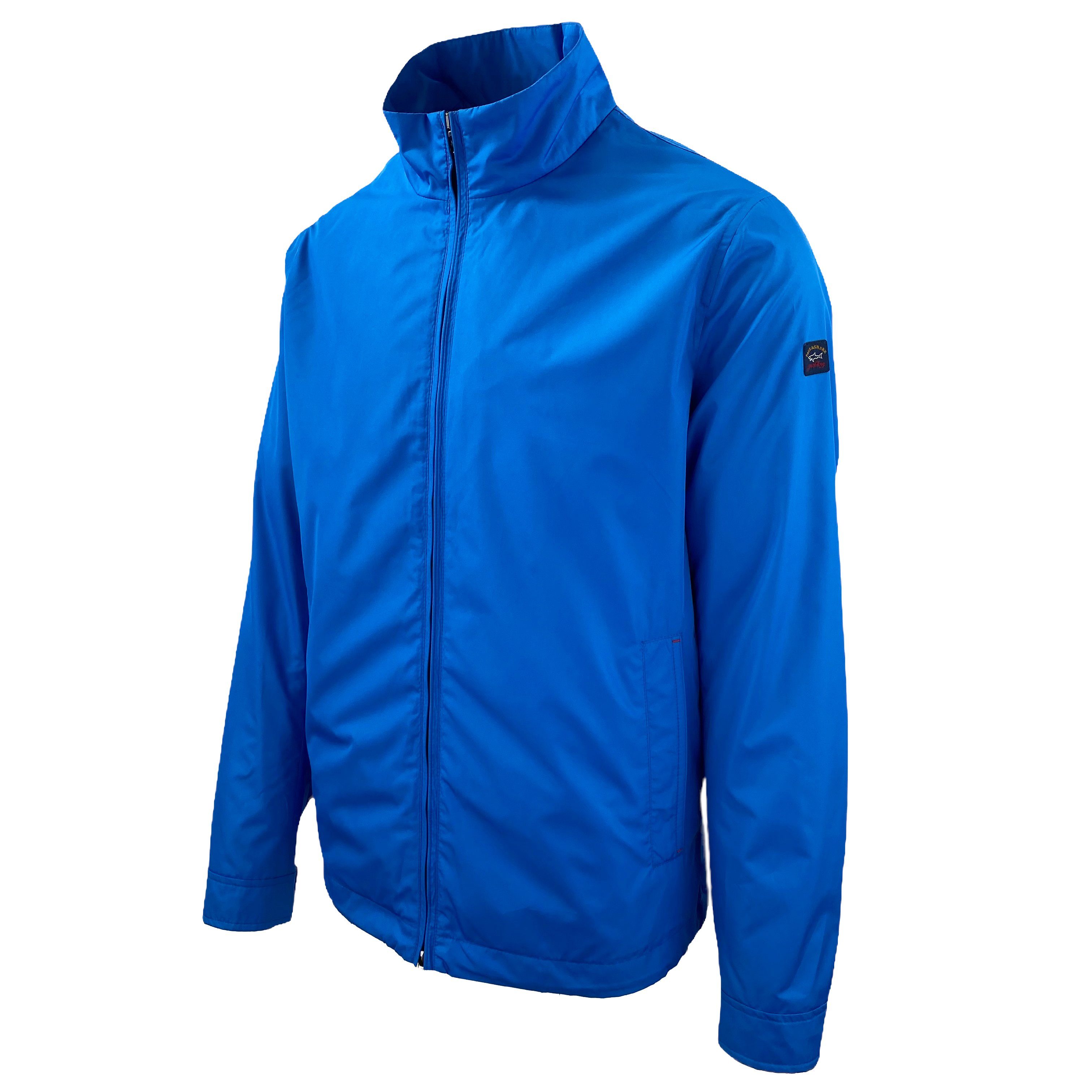 Paul & Shark Men's Bright Blue Waterproof Jacket - Lightweight Windbreaker for Outdoor Activities, Travel & Casual Wear