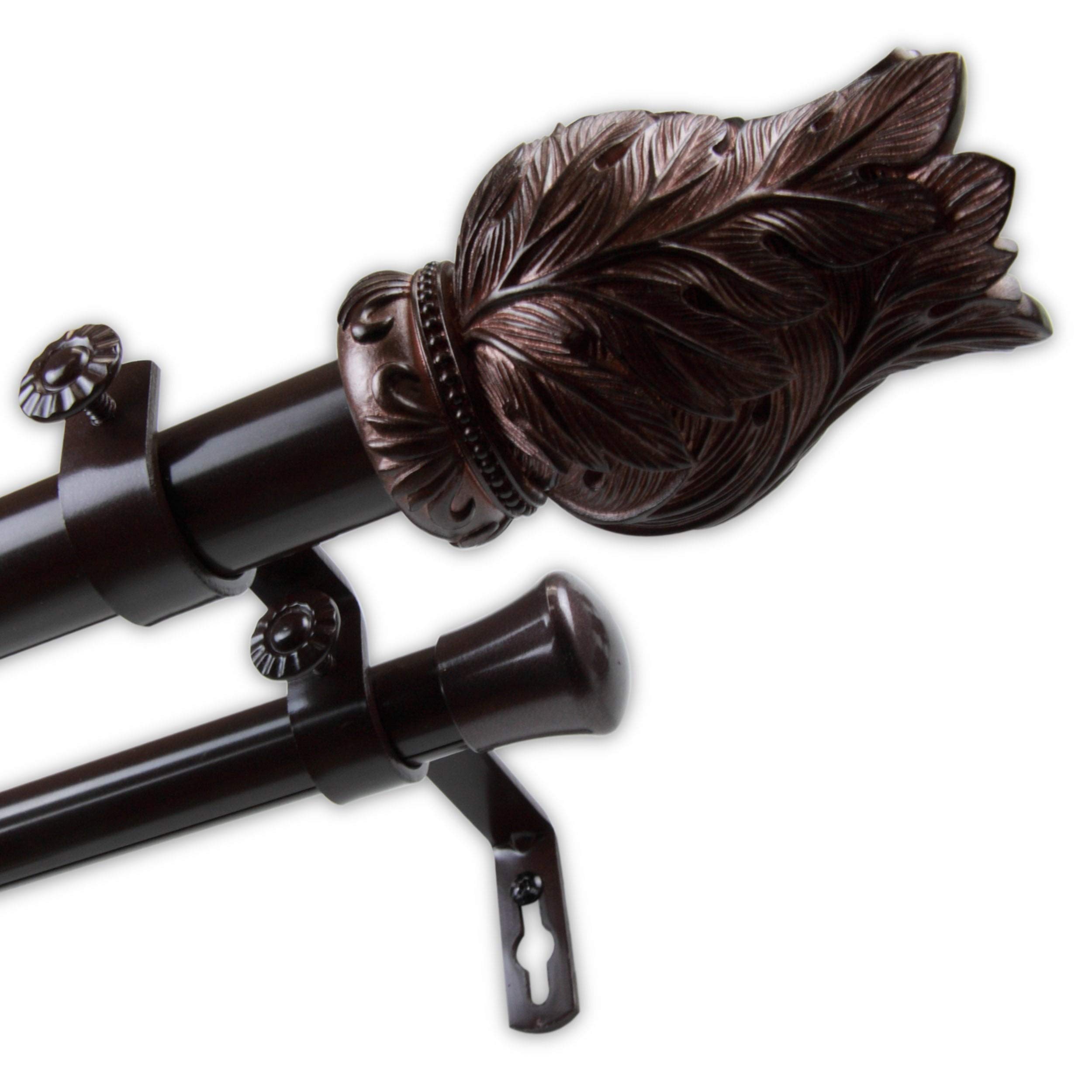 **Artemis 1-Inch Diameter Adjustable Double Curtain Rod - Black (48 to 84 Inches) - Perfect for Living Room, Bedroom & Window Treatments**
