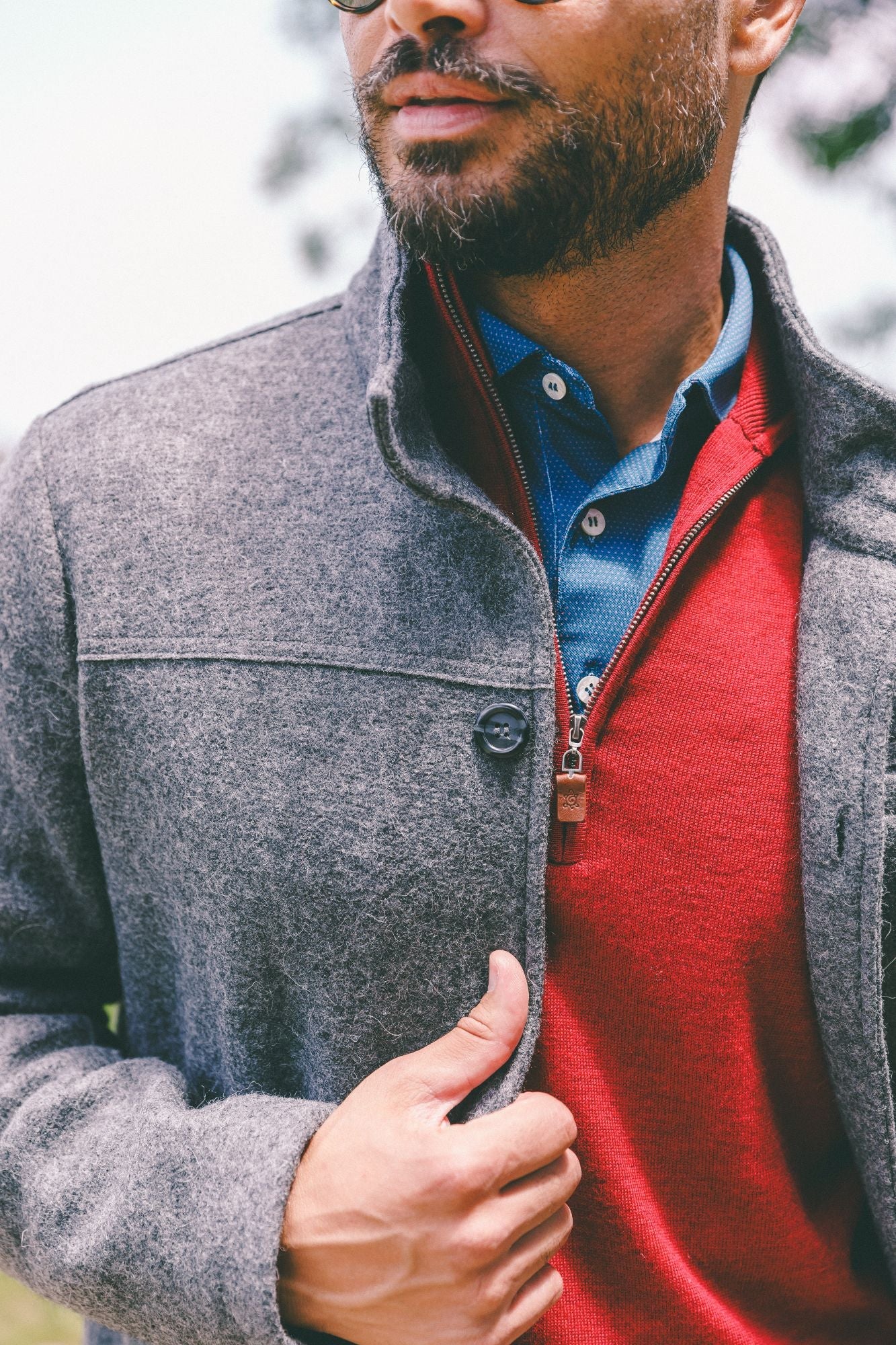 Premium Merino Wool Quarter Zip Sweater for Men - Lightweight & Breathable Pullover for Hiking, Travel & Outdoor Activities