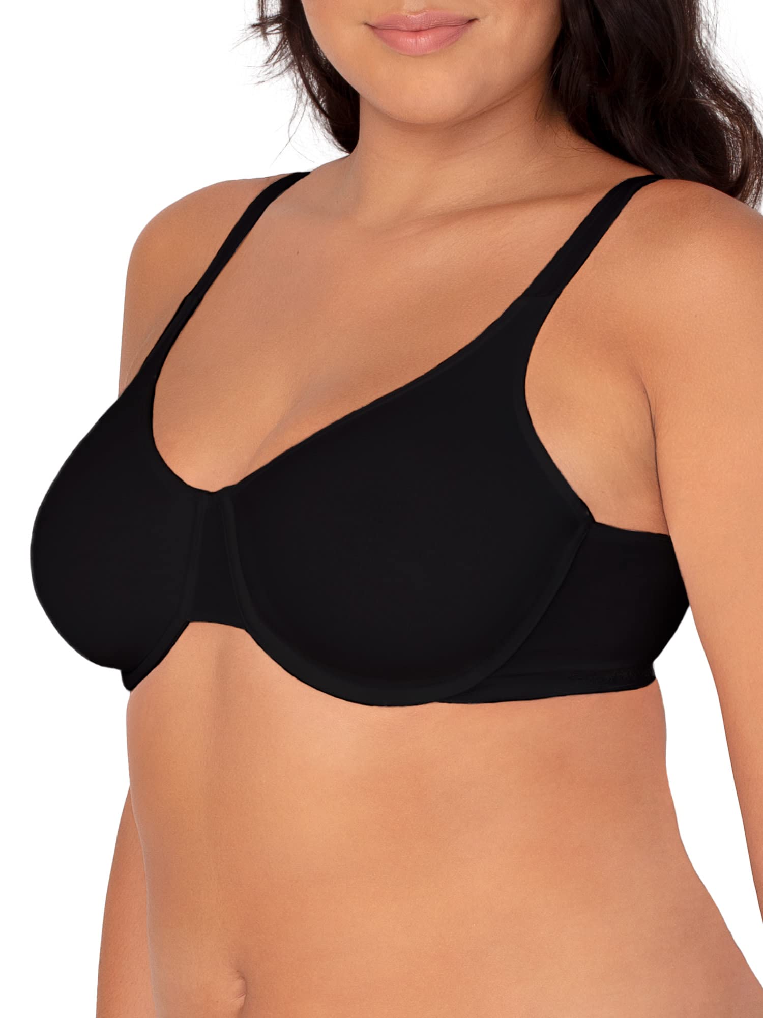 Fruit of the Loom Women's Comfortable Cotton Spandex Unlined Underwire Bra - Soft Support for Everyday Wear & Natural Shape | Perfect for Work, Yoga & Relaxation