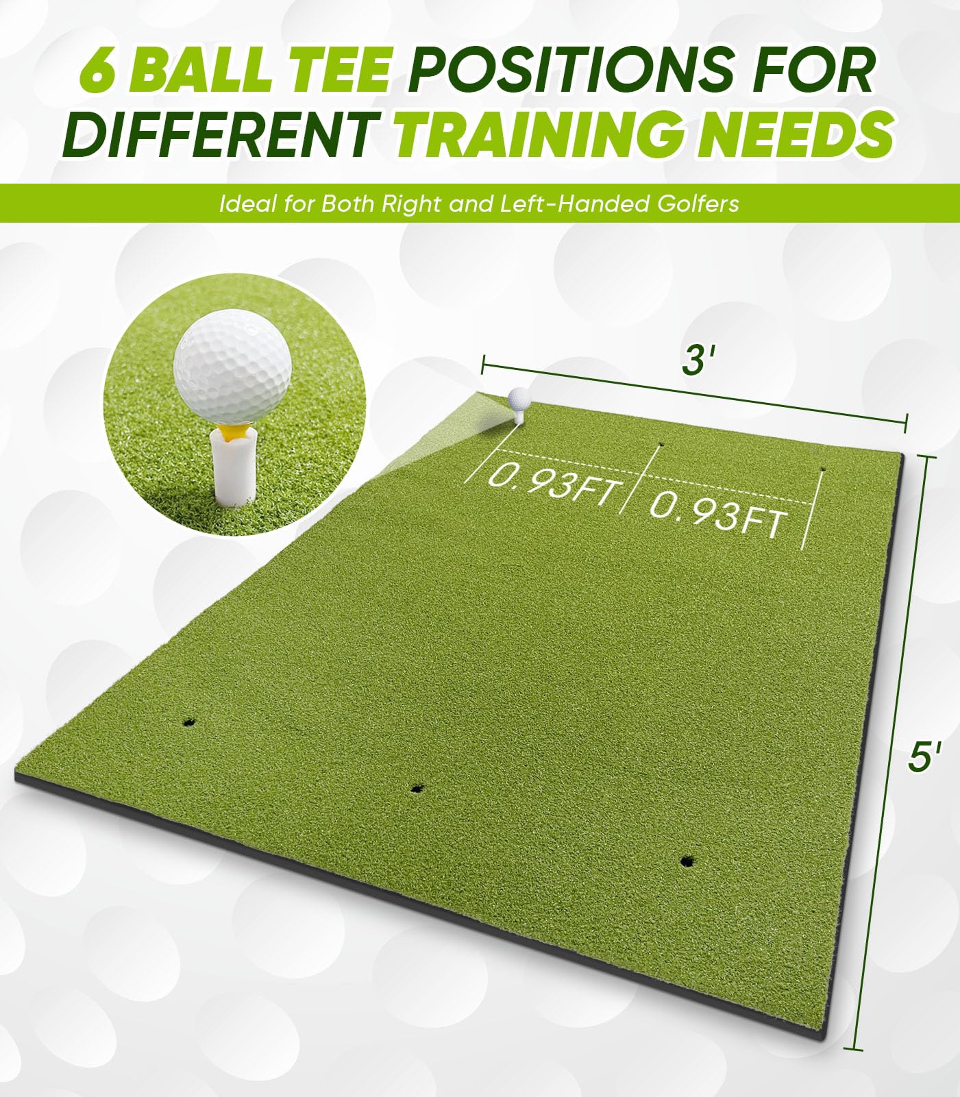 Premium Golf Practice Mat - Thickened Non-Slip Golf Hitting Mat for Indoor & Outdoor Training, Driving & Chipping - Artificial Turf Golf Mat with Durable Base - Perfect Gift for Men & Boys - Ideal for Home, Office, Backyard & Driving Range Practice