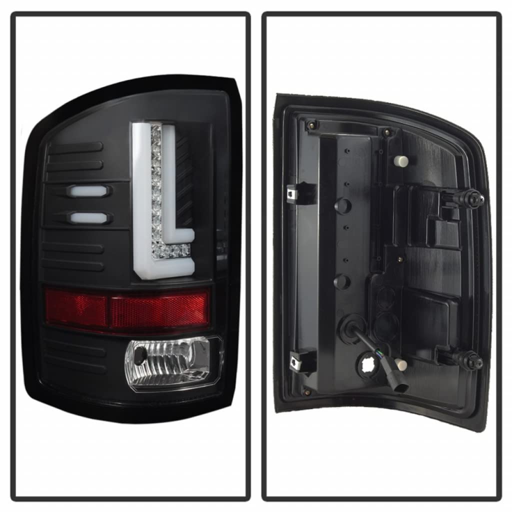 2016-2017 GMC Sierra 1500 Spyder LED Tail Lights Pair with Light Bar - Black (Part# 5083777) | Durable & Stylish Upgrade for Night Driving & Off-Road Adventures