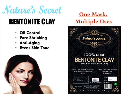 Organic Bentonite Clay Powder by Nature's Secret - Detox, Skin Care & Hair Mask for Deep Cleansing & Rejuvenation | Perfect for DIY Beauty, Face Masks & Body Wraps