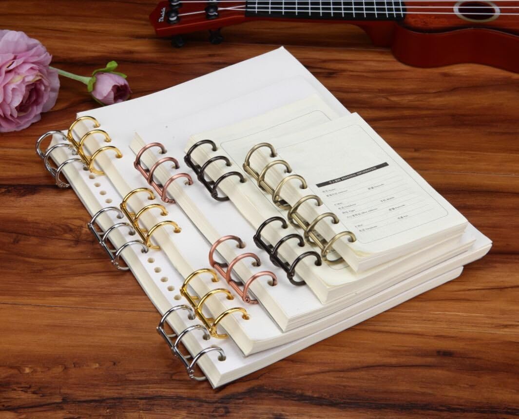 10-Pack Black Metal 3-Ring Binder Spines - 0.75-Inch Diameter Loose Leaf Binder Rings for DIY Photo Albums, Scrapbooks, Calendars & Notebooks - Durable Bookbinding Supplies for Office, School & Craft Projects