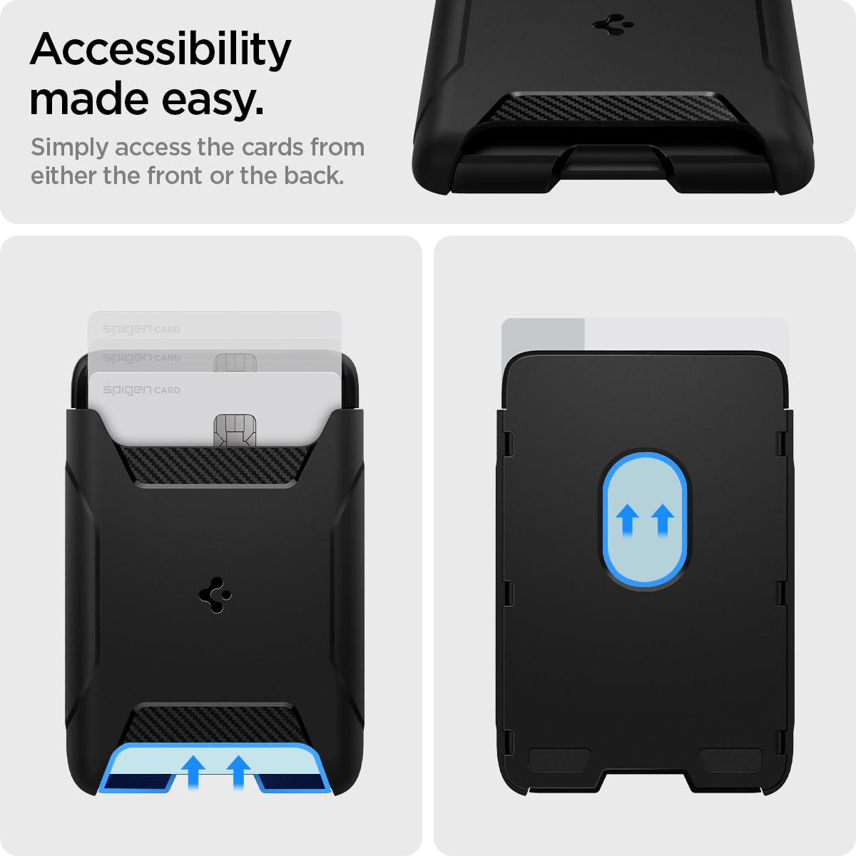 Spigen Rugged Armor 2 Magnetic Wallet Case for iPhone 15/14/13/12 - 3 Card Holder with MagSafe Compatibility | Matte Black | Slim Protective Cover for Everyday Use & Travel