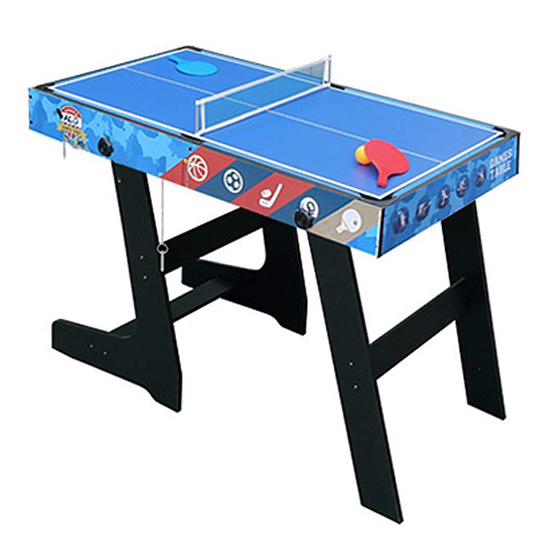 5-in-1 Multi Game Table with Hockey, Billiards, Table Tennis, Foosball & Basketball - Perfect for Family Game Nights, Basement Entertainment & Party Fun