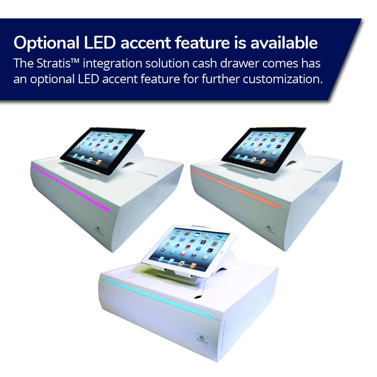 APG Stratis Integration System - USB POS Cash Drawer with 5 Bill & 5 Coin Compartments | VTC320-AW1617 White | Compatible with Tablets & Printers | Perfect for Retail Stores, Restaurants & Small Businesses