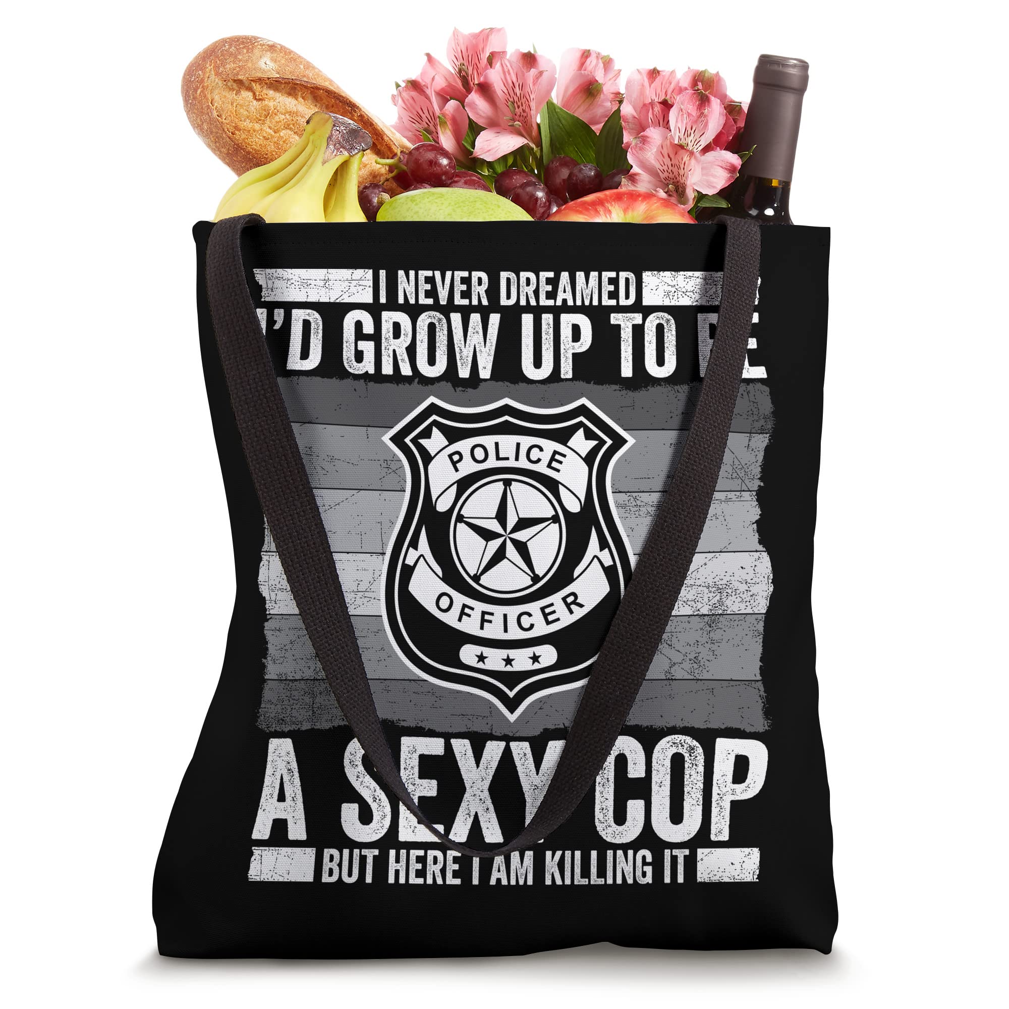 Sexy Cop Police Officer Tote Bag - Funny Novelty Gift for Women & Men - Perfect for Cosplay, Halloween Costume & Law Enforcement Appreciation
