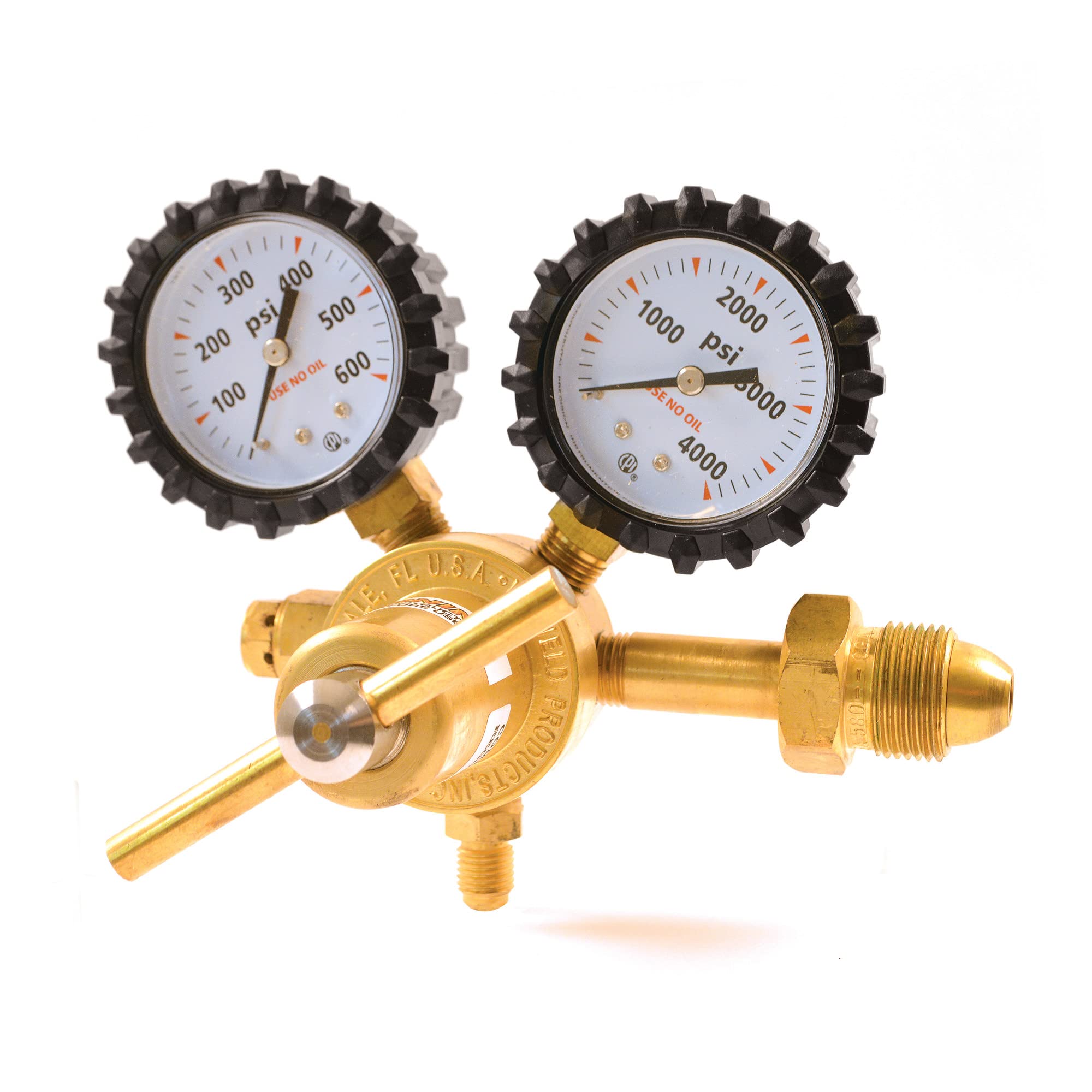 Uniweld RHP400 Nitrogen Regulator - 0-400 PSI Delivery Pressure, CGA580 Inlet & 1/4