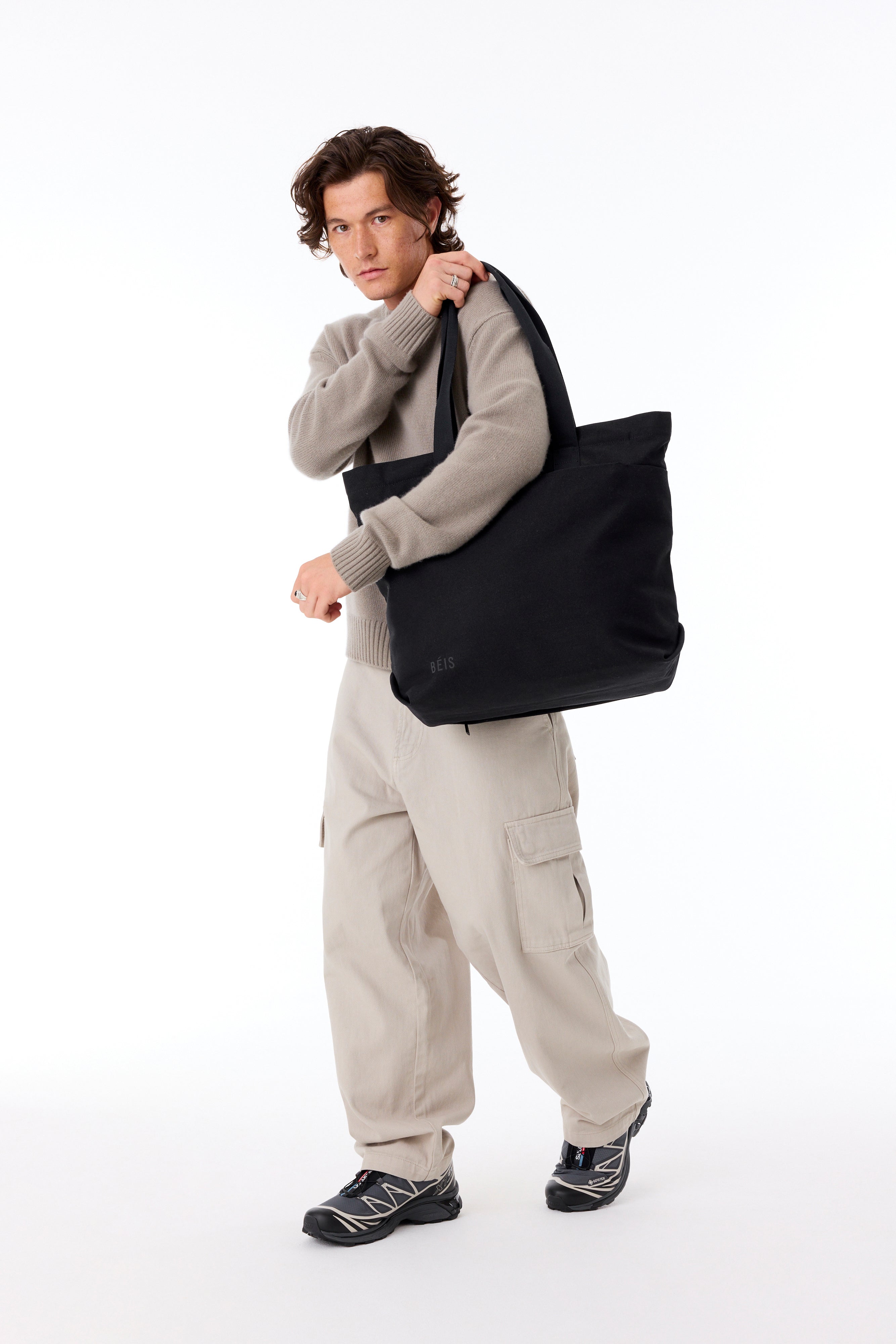Premium Black Utility Tote Bag - Durable & Stylish for Shopping, Beach, Work & Travel | Water-Resistant Multipurpose Carryall