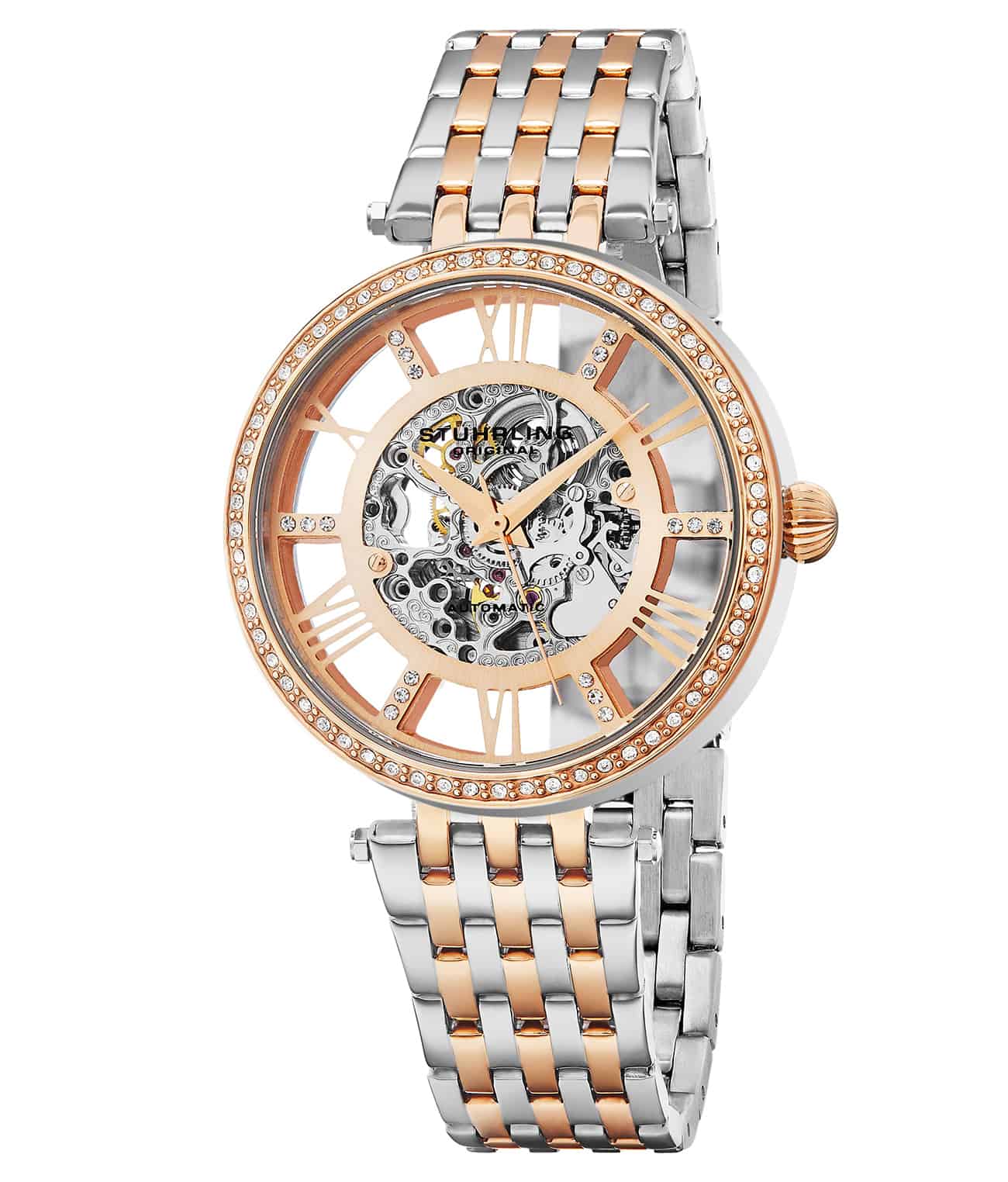 Delphi 724 Automatic 37mm Skeleton Watch - Luxury Men's Mechanical Wristwatch with Transparent Dial - Perfect for Business, Formal Events & Gift Giving