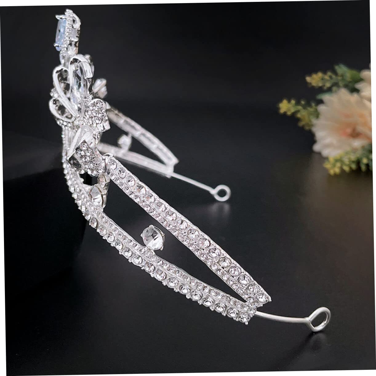 Elegant Bridal Tiara Headband with Rhinestones - Wedding Crown Hair Accessory for Bride, Bridesmaids & Prom - Perfect for Weddings, Pageants & Special Occasions