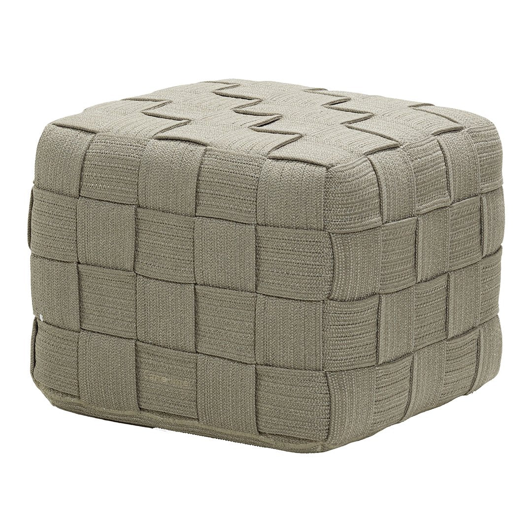Cane Line Design Team Cube Footstool - Modern Square Ottoman with Removable Cover, Perfect for Living Room, Bedroom & Office Decor