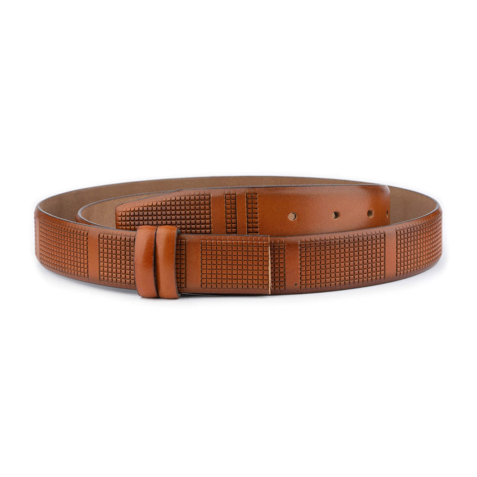 Genuine Leather Light Brown Belt Strap Replacement for Cartier Men's Buckle - Classic Style for Casual & Formal Outfits