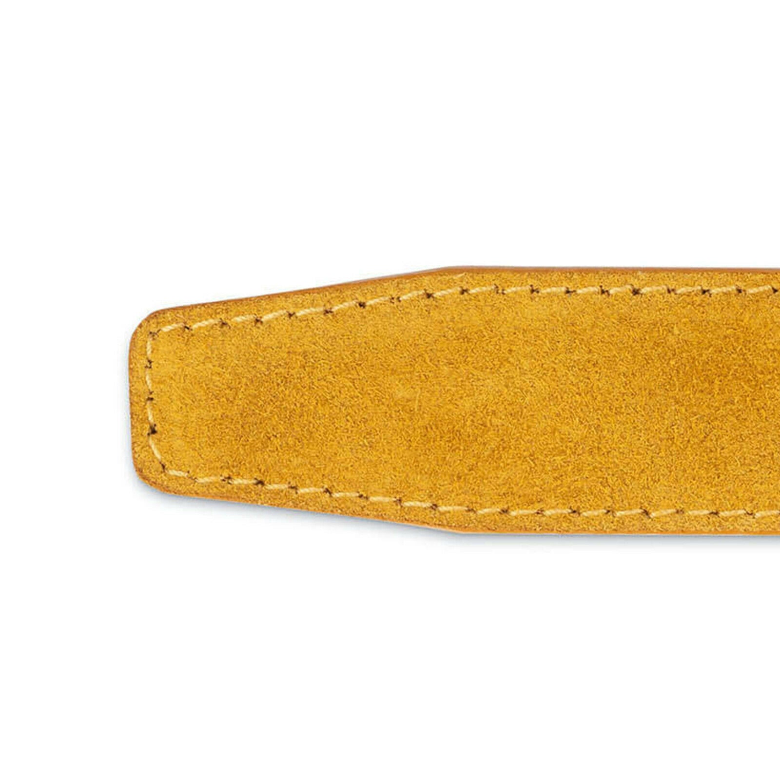 Genuine Brown Leather Belt Strap for Dunhill Buckles - 35mm Width Camel Suede Replacement - Perfect for Business Attire & Casual Wear