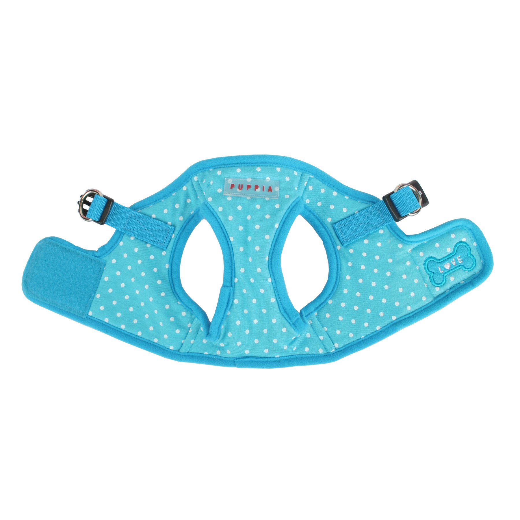 Puppia Dotty Step-in Vest Dog Harness - No Pull No Choke Easy Wear for Small Dogs - Sky Blue - Perfect for Training, Walking & Outdoor Adventures