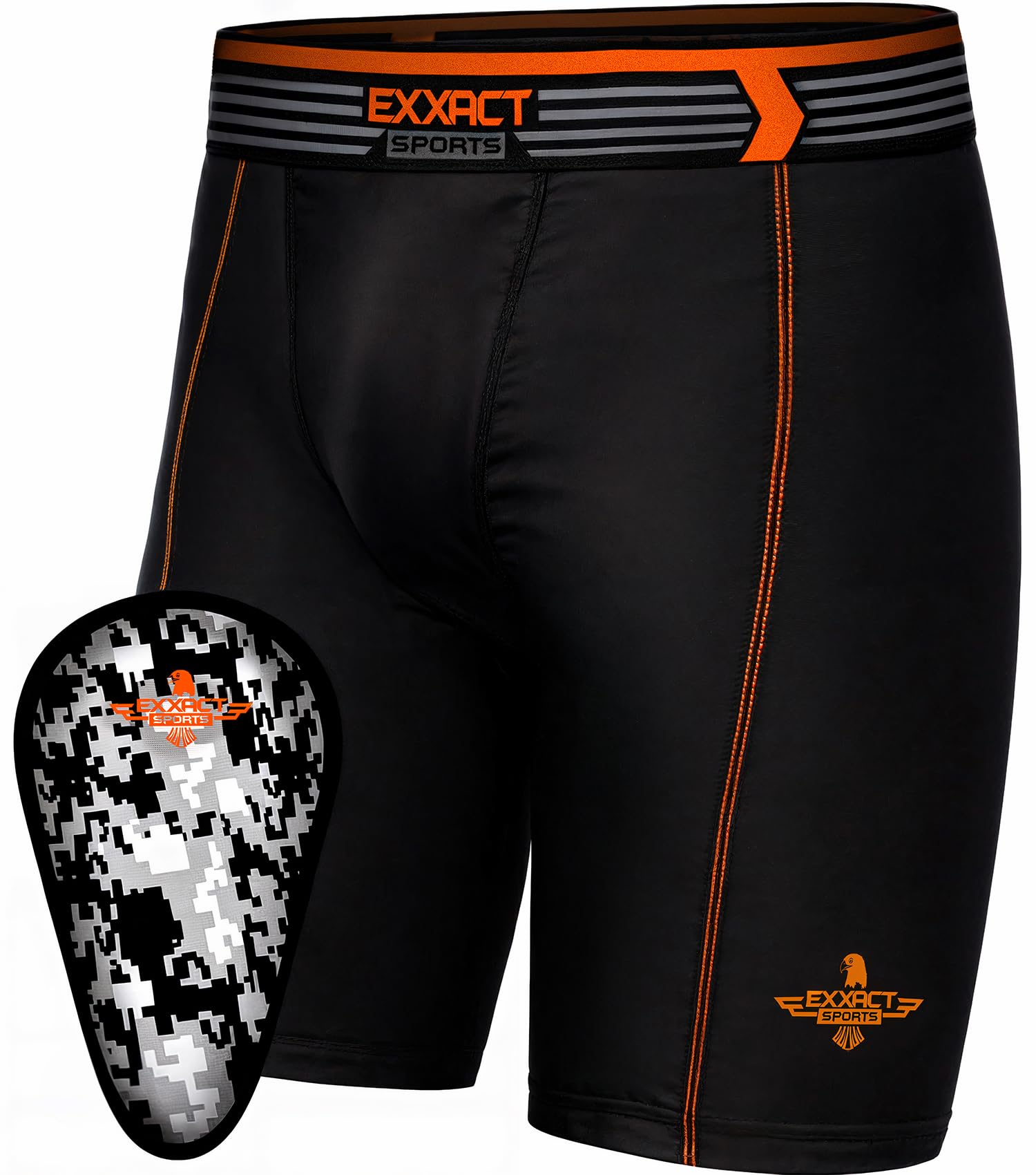 Men's Compression Shorts with Athletic Cup - Baseball, Football, Hockey Underwear for Sports