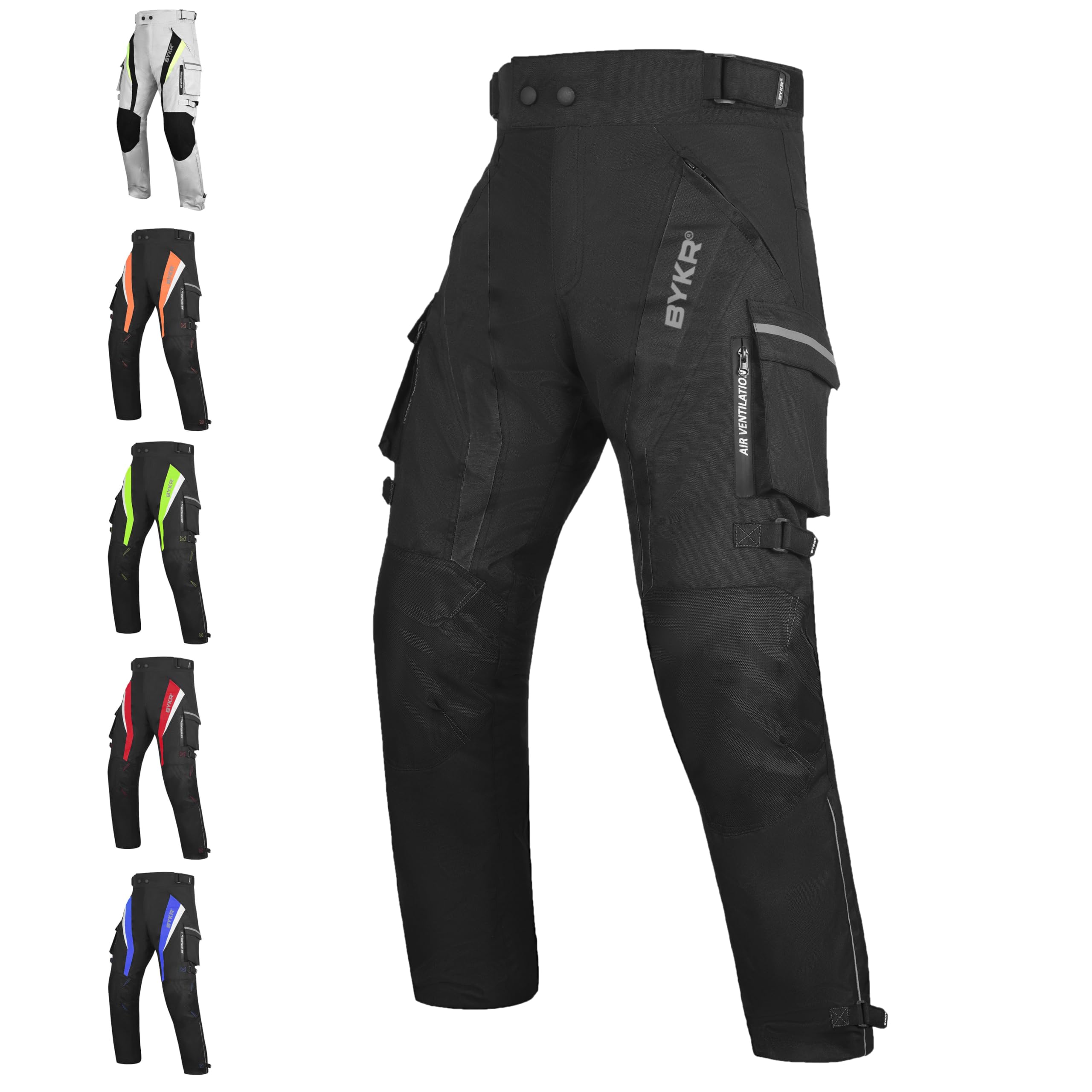 **Armored Motorcycle Pants for Men & Women - Cordura Overpants for Enduro, ATV, Dual Sports, Motocross, Cargo & Touring - Durable Protection for Work & Adventure Rides**