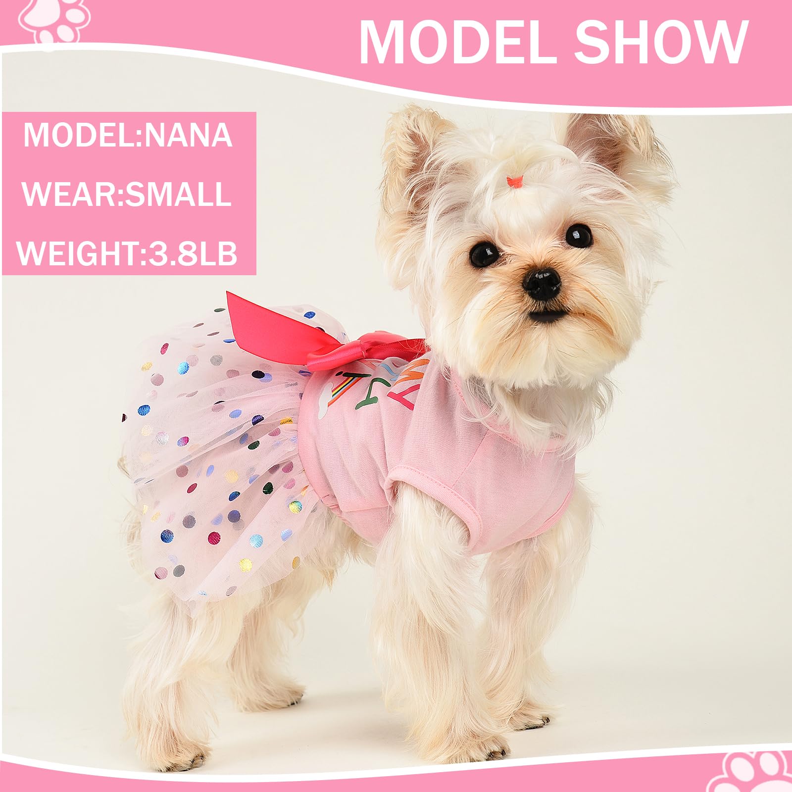 Cute Dog Dresses for Small Dogs - Puppy Clothes & Outfits for Small Breed Girls | Pet Costume Apparel for Parties, Holidays & Daily Wear