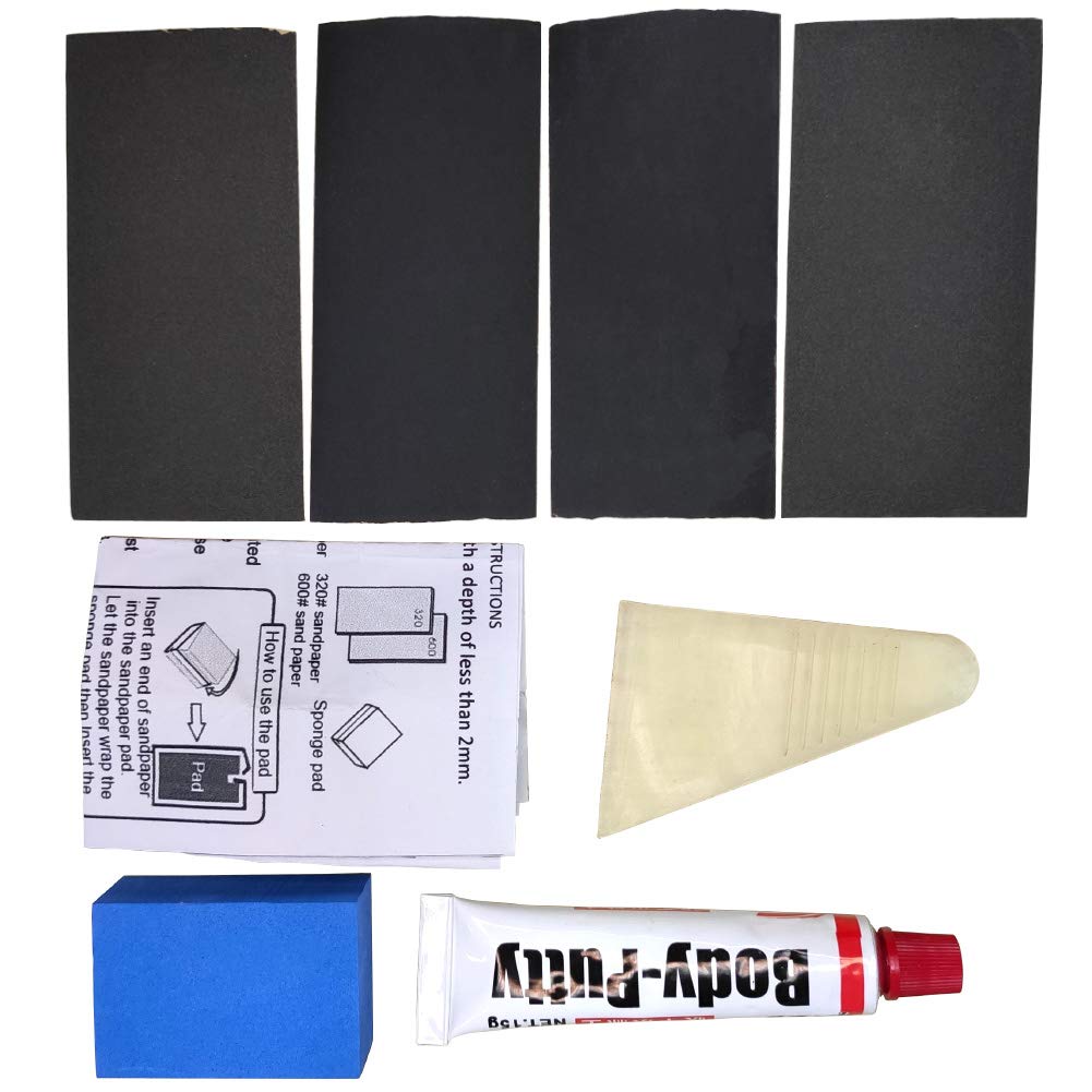 4 in 1 Car Scratch Repair Kit - Automotive Body Putty, Scratch Filler & Paint Pen for Deep Scratches & Dents | Easy DIY Car Scratch Remover | Durable Car Paint Repair for Sedans, SUVs & Trucks | Perfect for Parking Lot Scratches, Door Dings & Minor Collision Damage